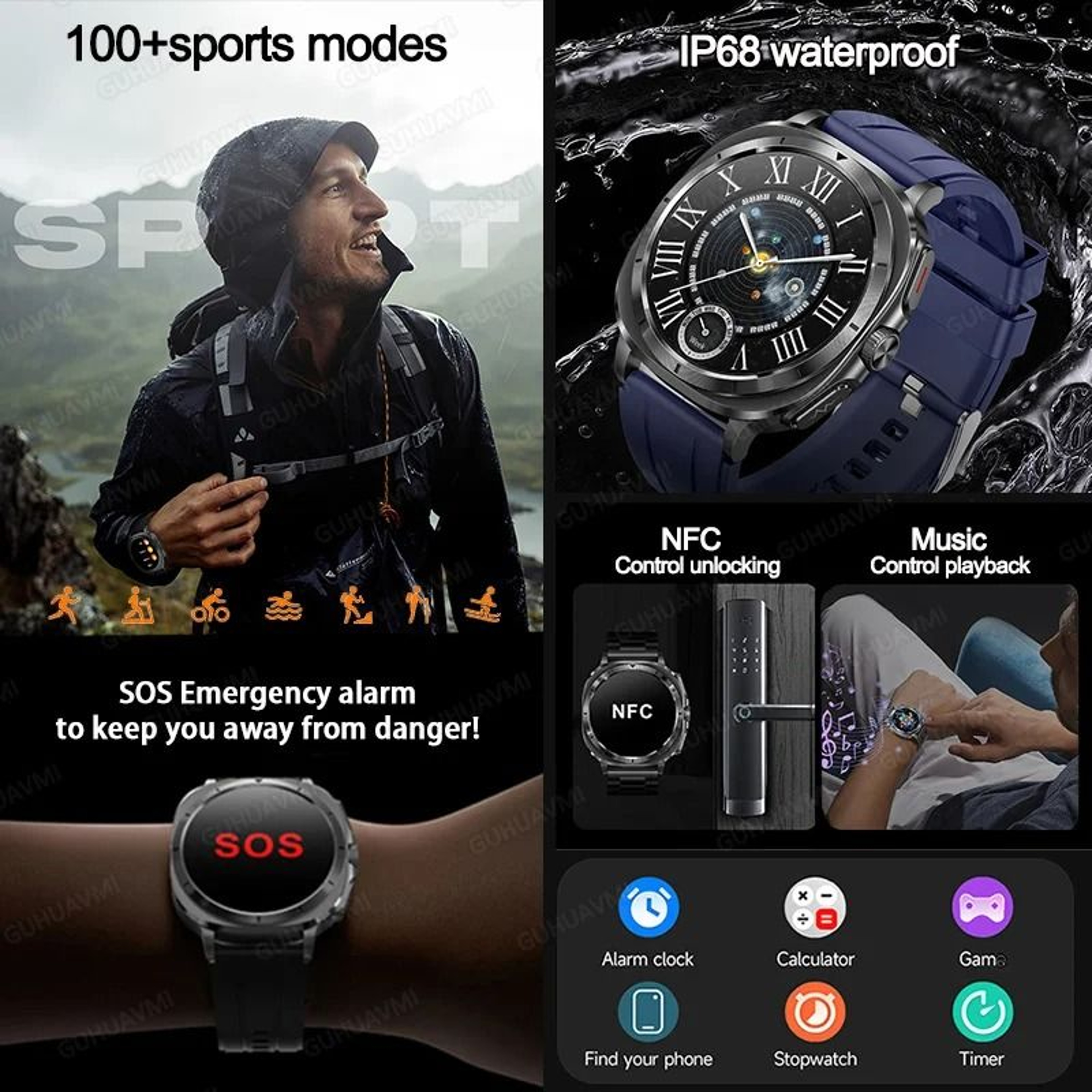 2025 Nursing Health Smart Watch  ECG  Uric Acid Body Analysis  Executive Blood Lipid  BP Monitoring 5