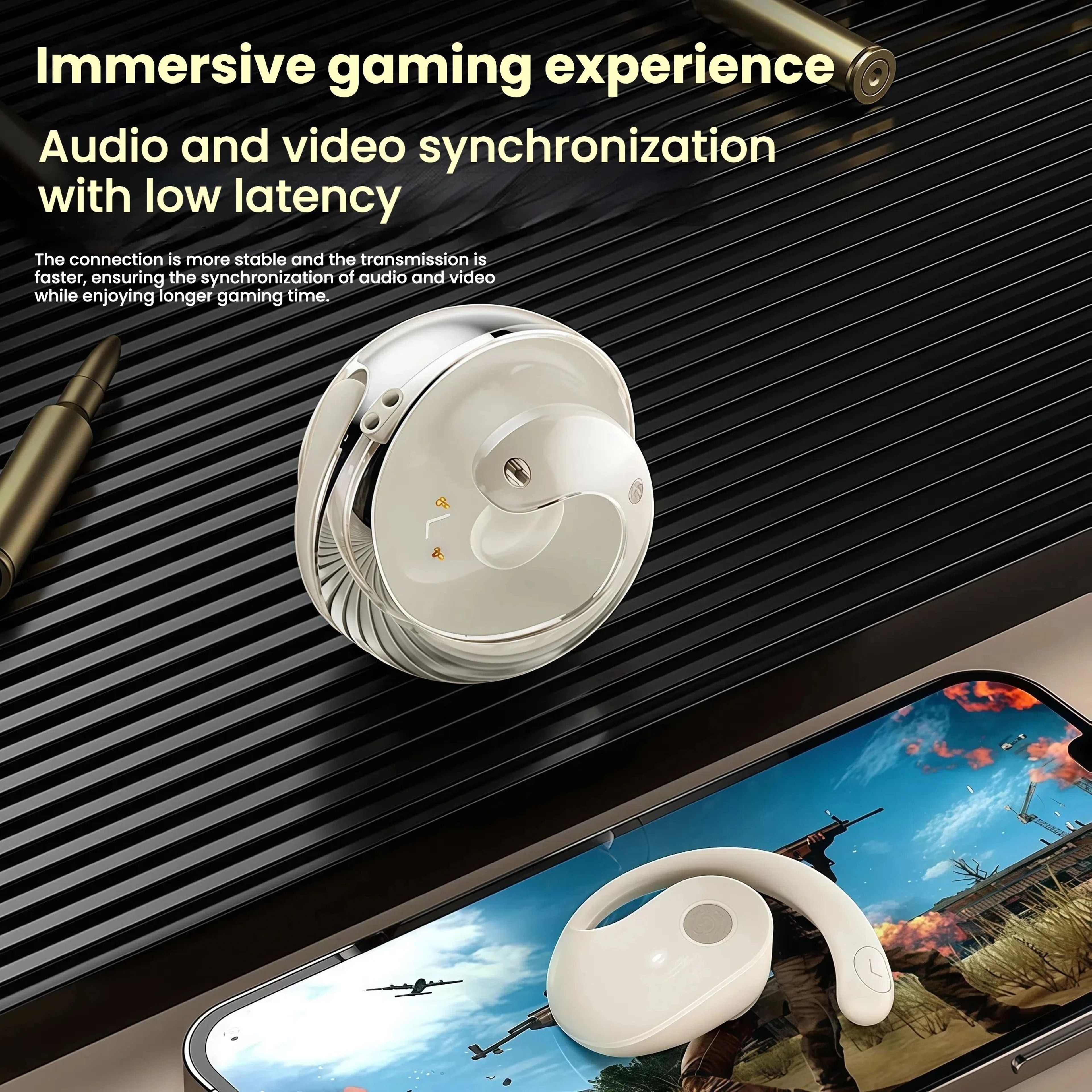 OWS BY01 AI Translation Earphones  150 Language Ceramic Speaker  Executive HangingEar Wireless Audi 2