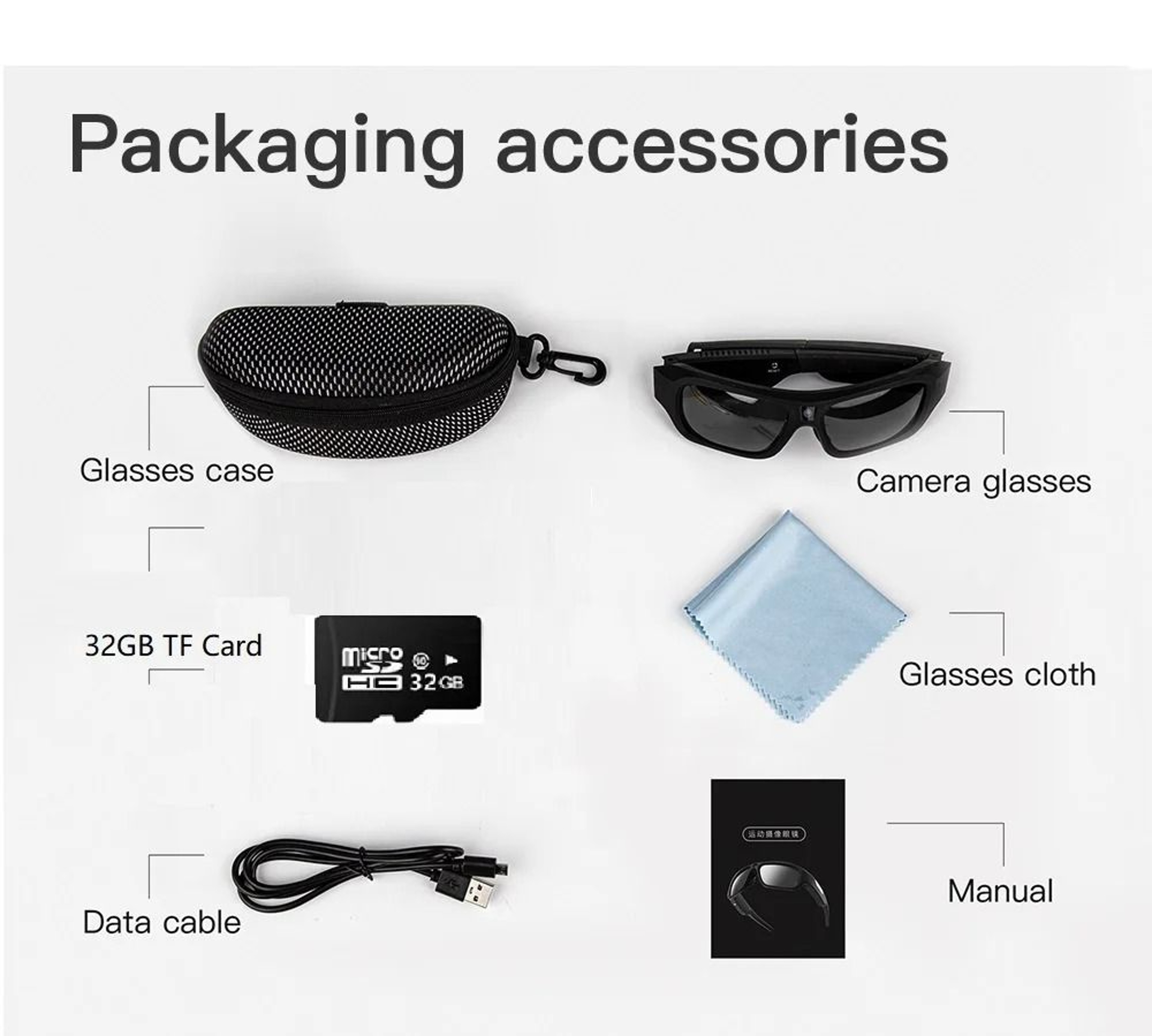 4K HD Smart Glasses Camera  Professional Cycle  Drive Camcorder  Executive Outdoor Motion Capture S 8