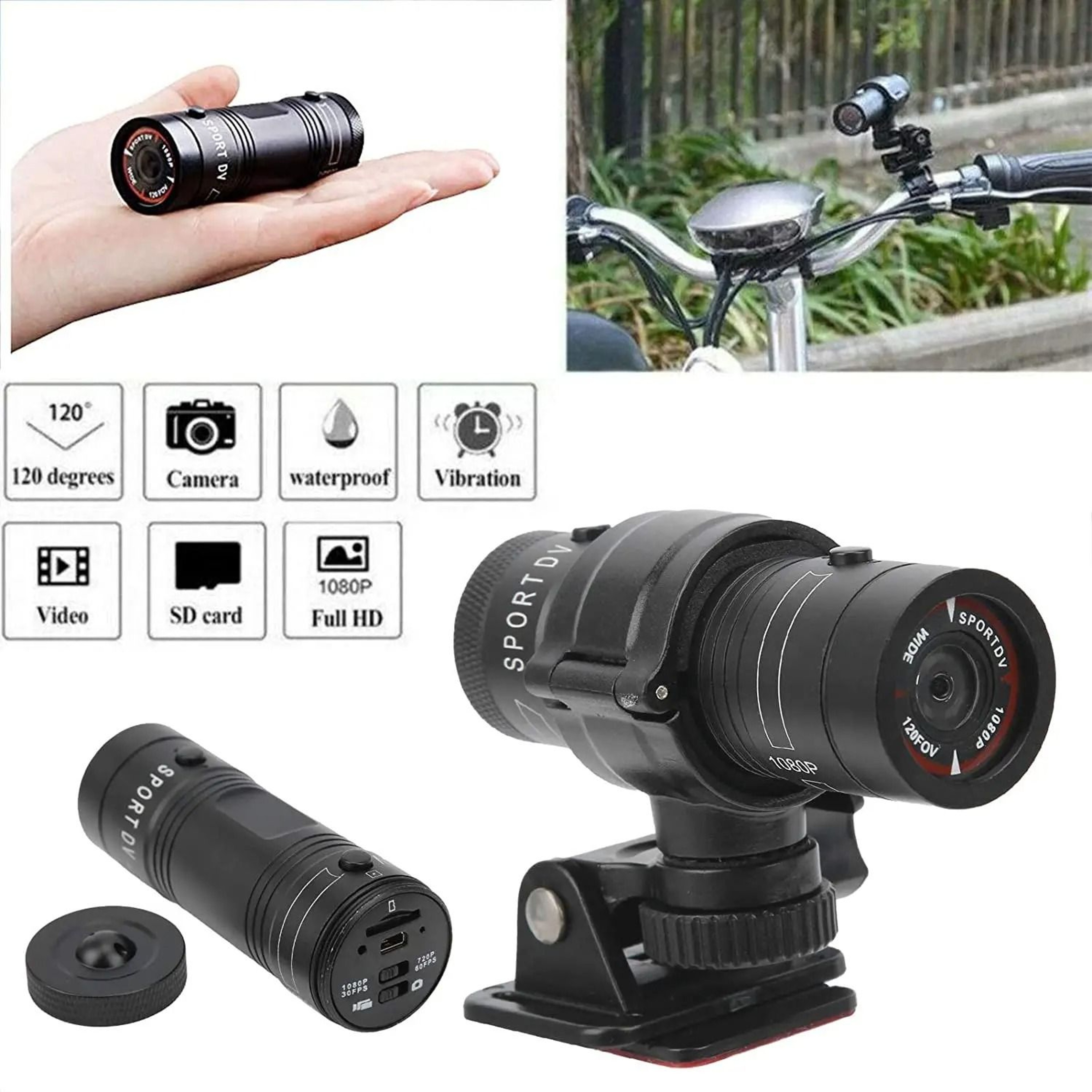 F9 Pro Action Camera  Full HD 1080P Aluminum Helmet Cam  Executive Motion Capture Vision Sanctuary 3