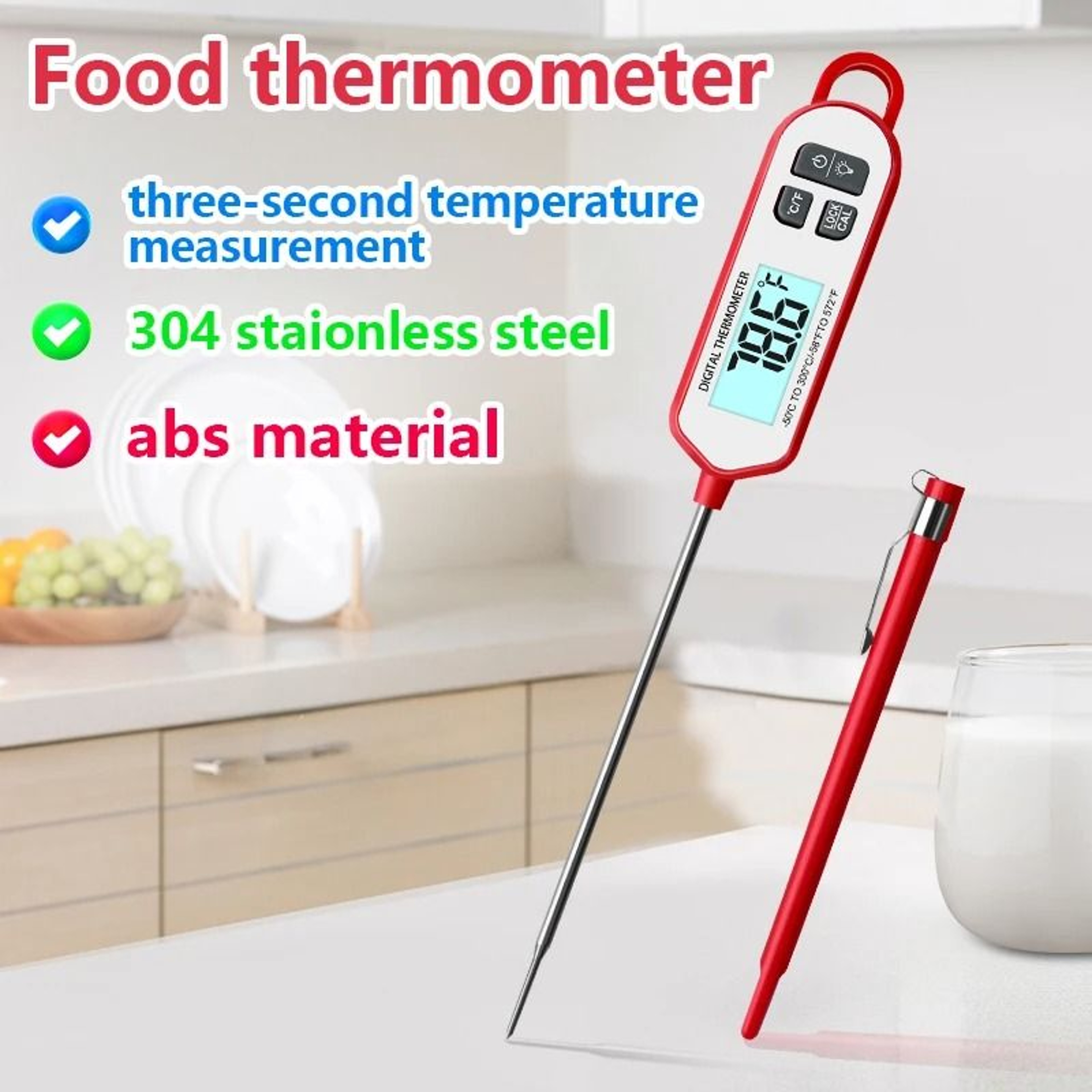 Digital InstantRead Meat Thermometer  Backlit HighFidelity Display  Executive Culinary Thermal Sanc 0