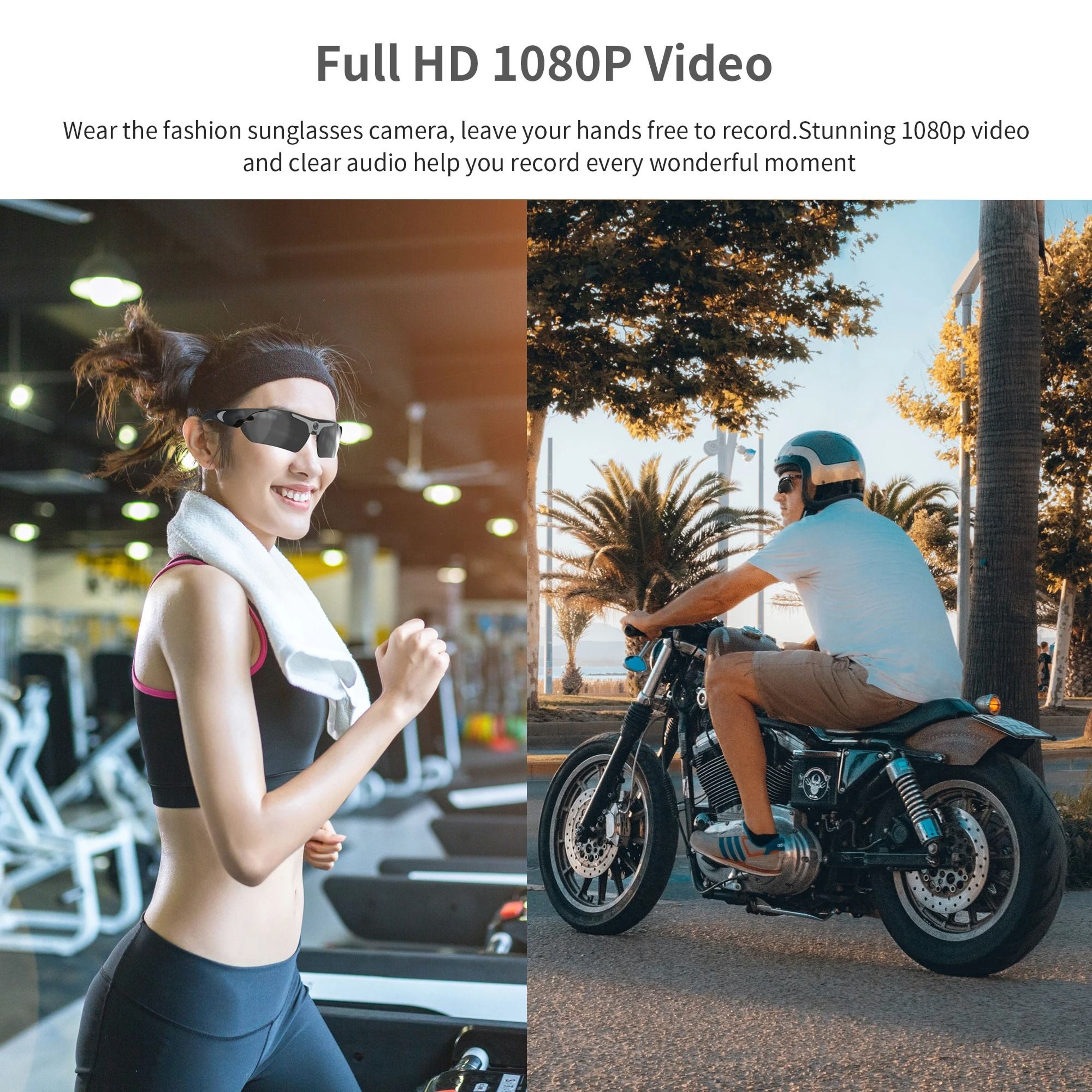 1080P Full HD Smart Camera Sunglasses  WideAngle Intelligent Sports DV  Executive Outdoor Motion Ca 3