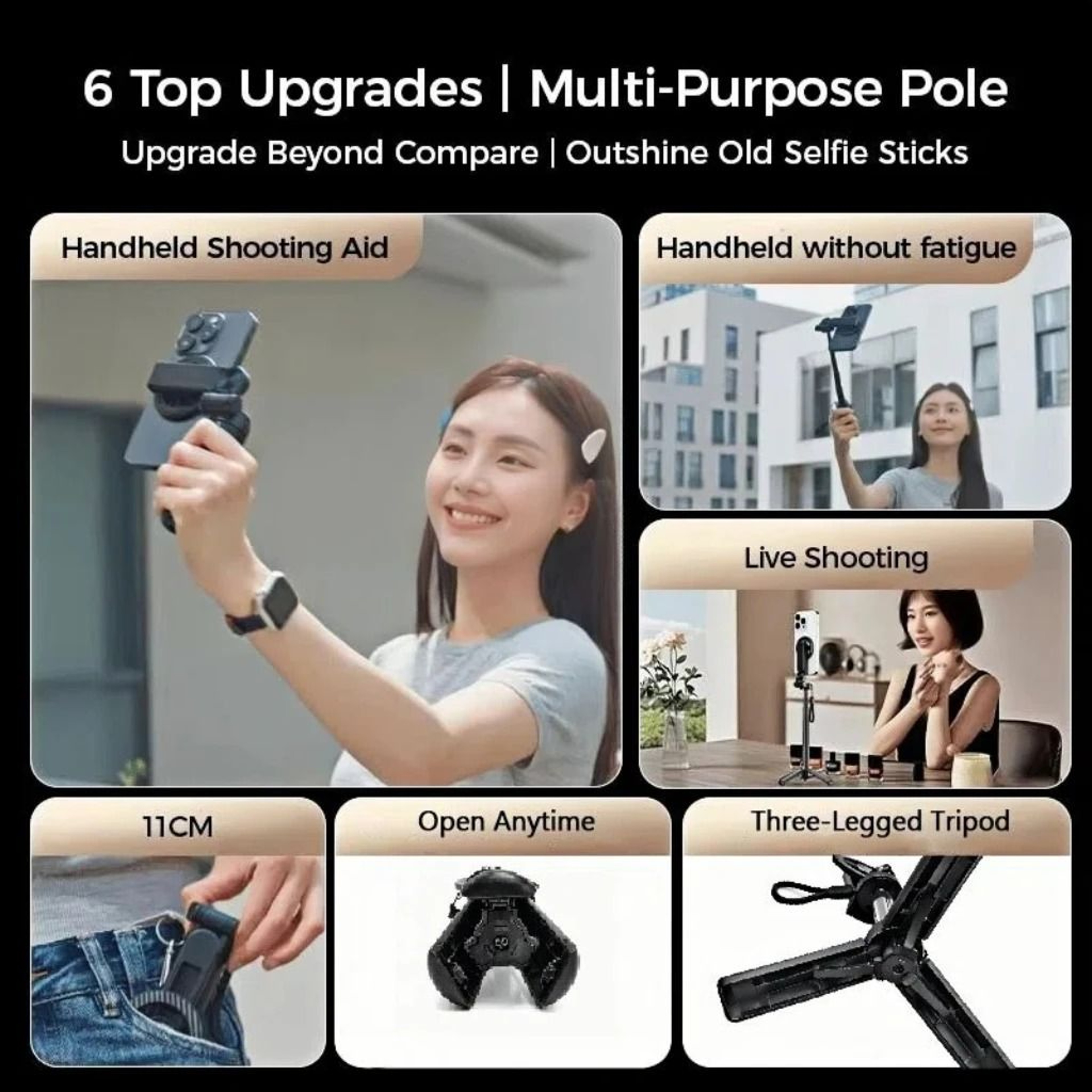 T20C Magnetic Mini Selfie Stick  45cm 4in1 Bluetooth Tripod  Executive Portable Vision Sanctuary 1