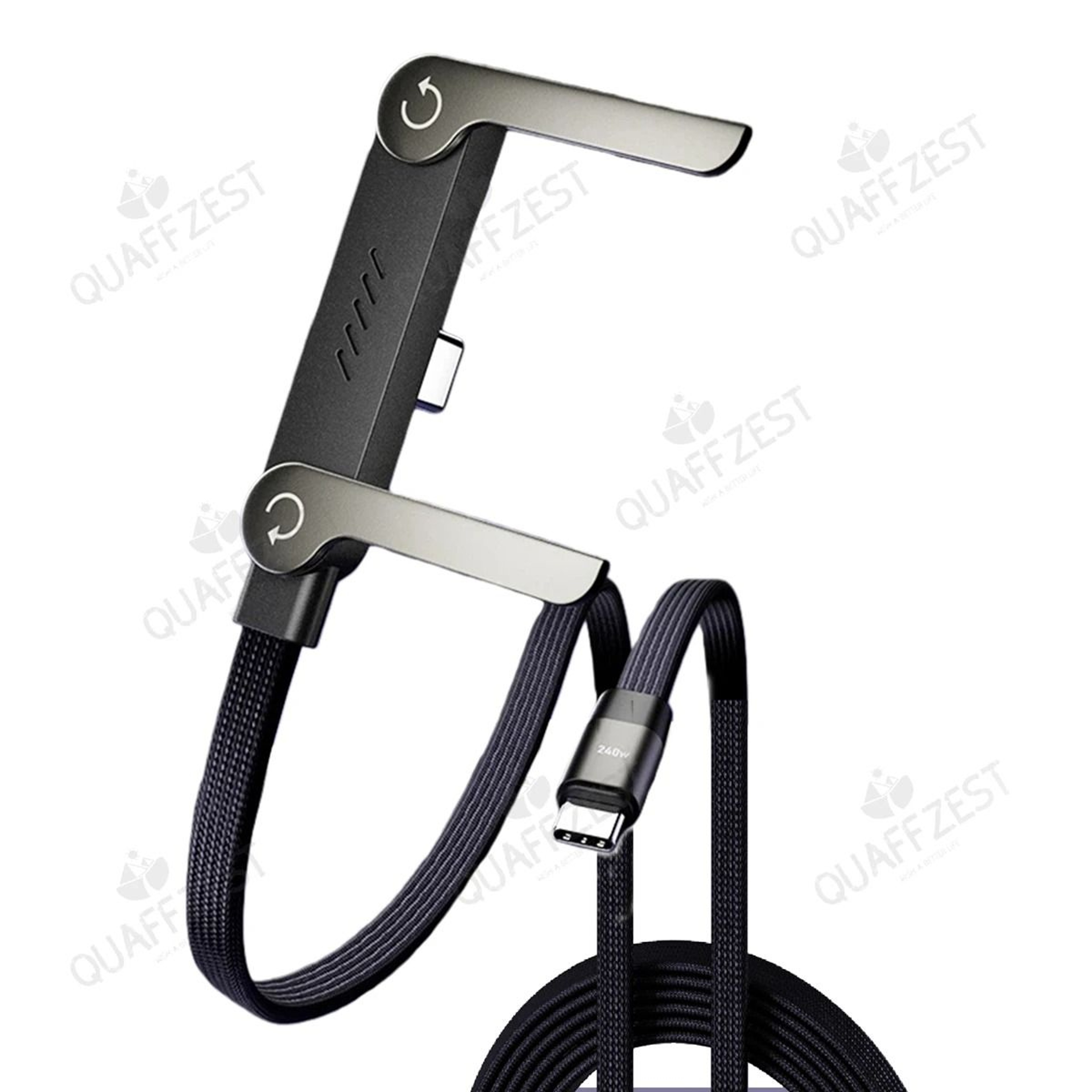 240W Executive Foldable Holder Cable  TypeC 48Core Braided Fast Charger  Boutique Digital Power San 5