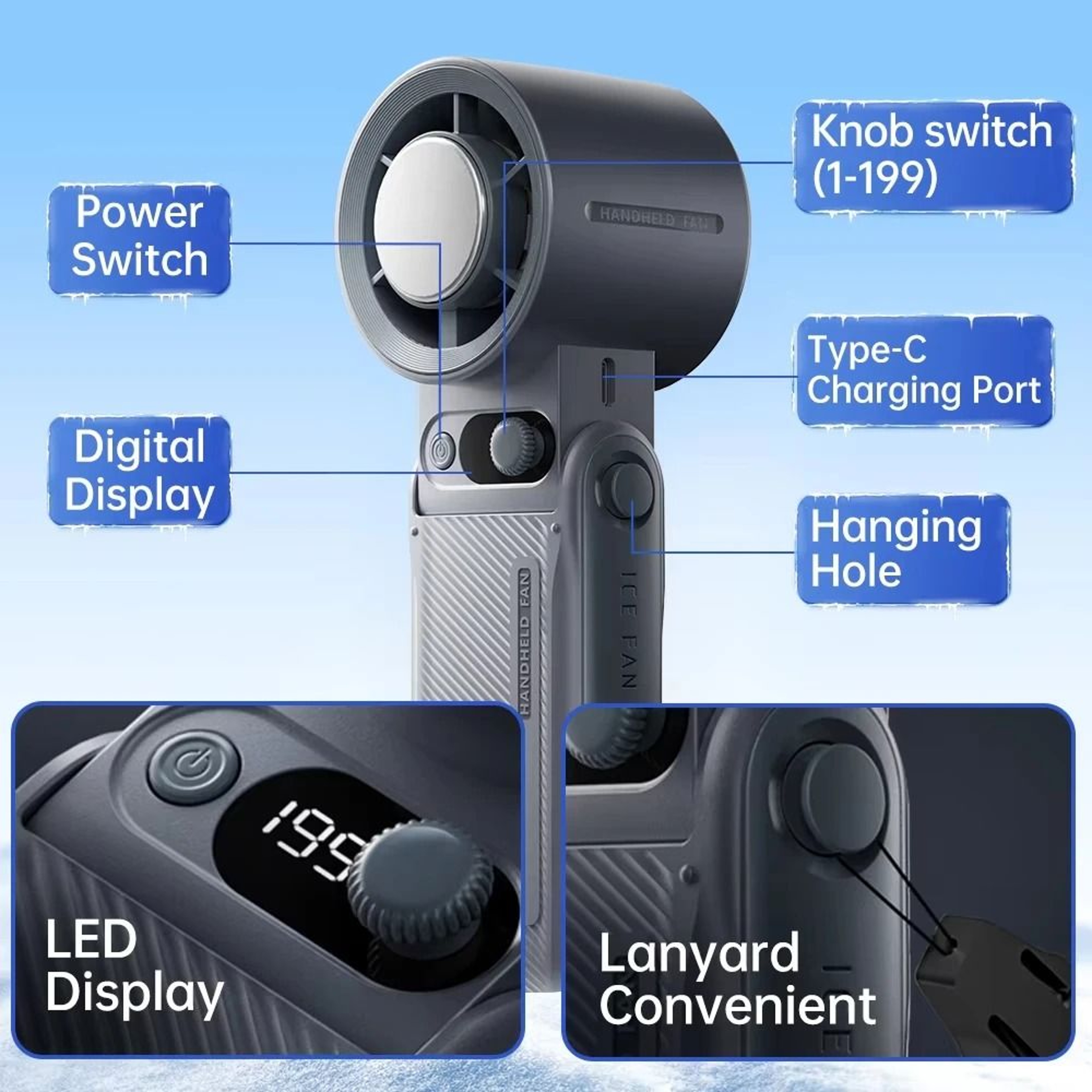 F5 Pro Executive Cooling Fan  199Speed Precision Handheld  Boutique Outdoor Climate Sanctuary 3