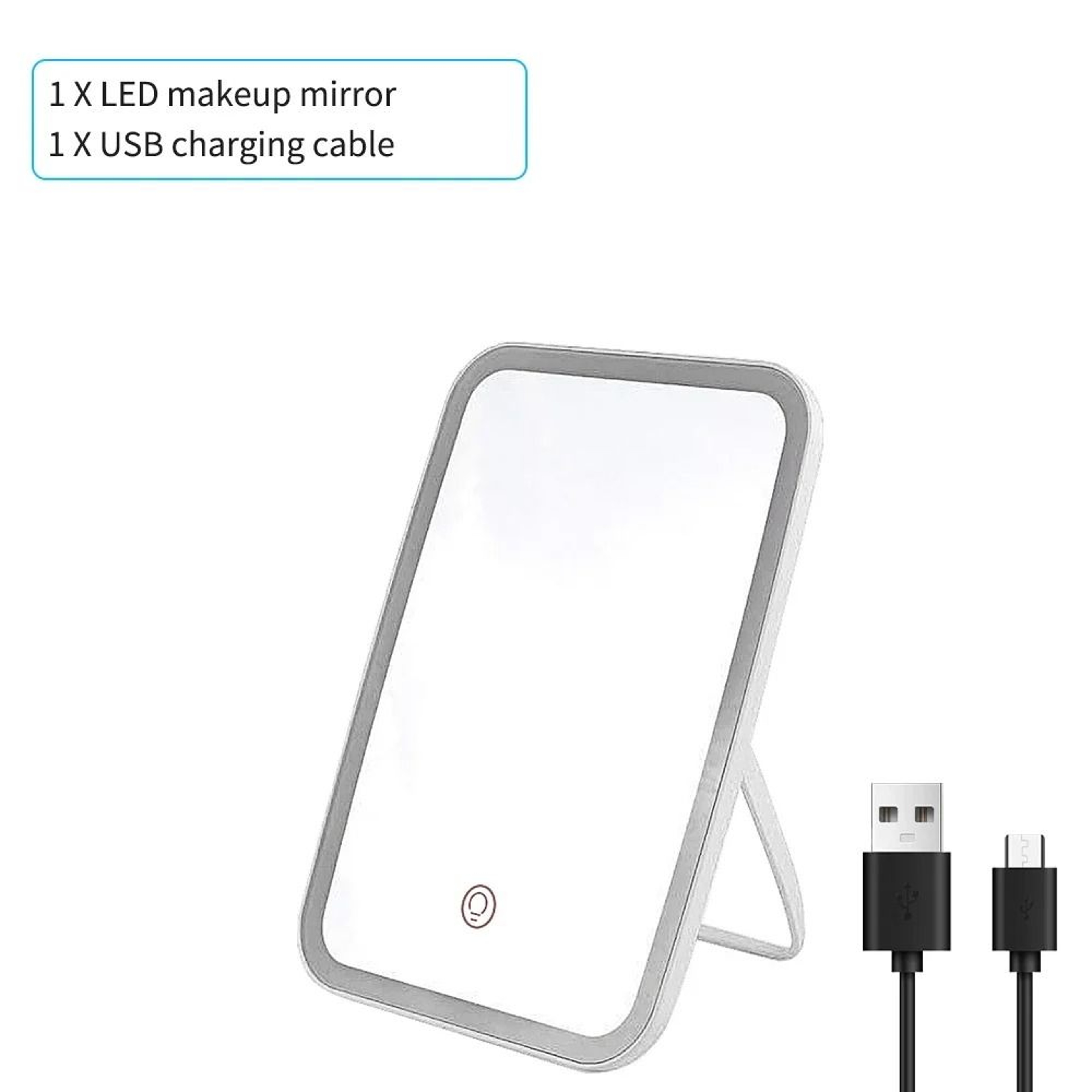 Tricolor Foldable Vanity Light System  USB Rechargeable Dimmable Mirror  Boutique Beauty Studio San 6