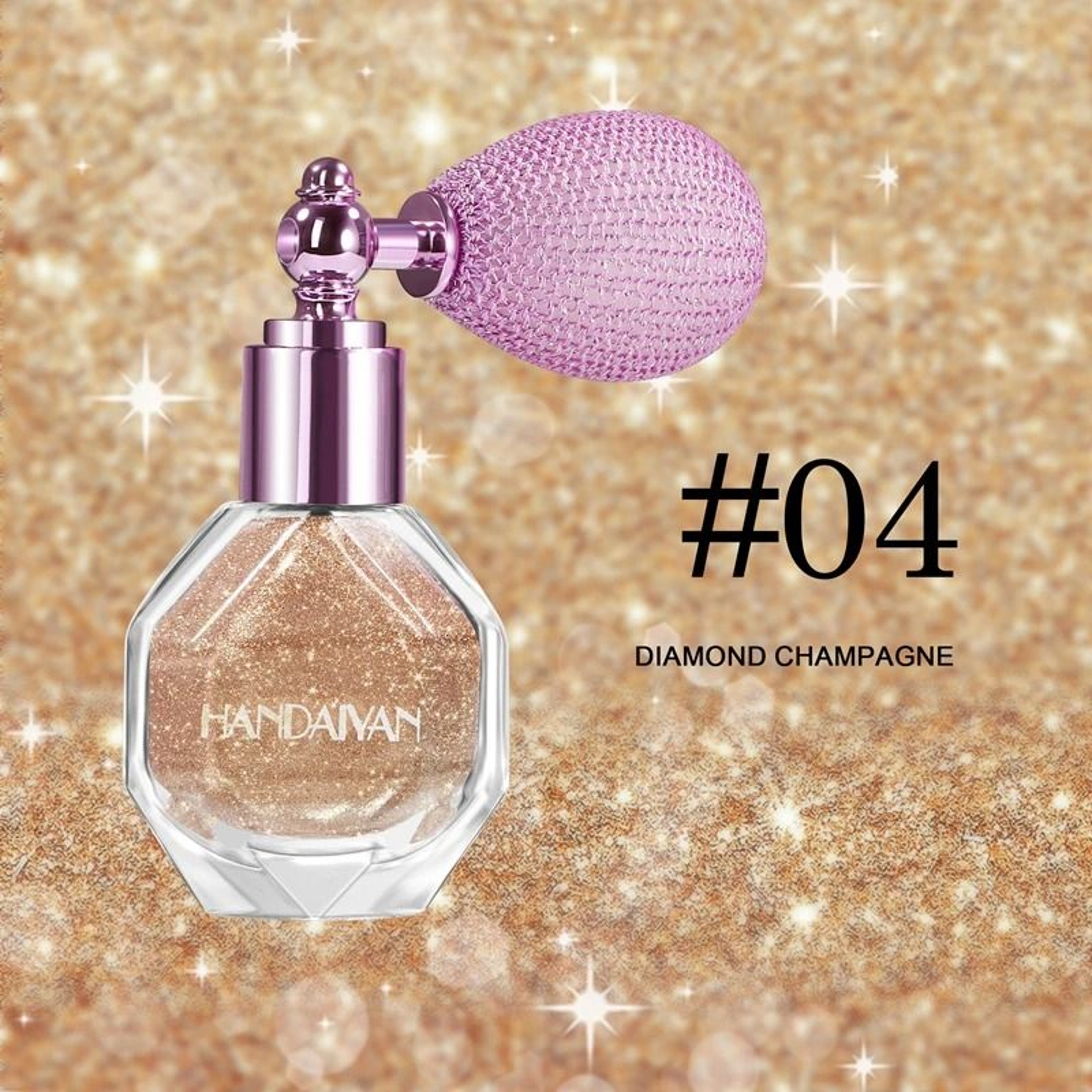 Glitter Highlight Body Mist  Vintage Bulb Atomizer System  Boutique Radiance Sanctuary 9