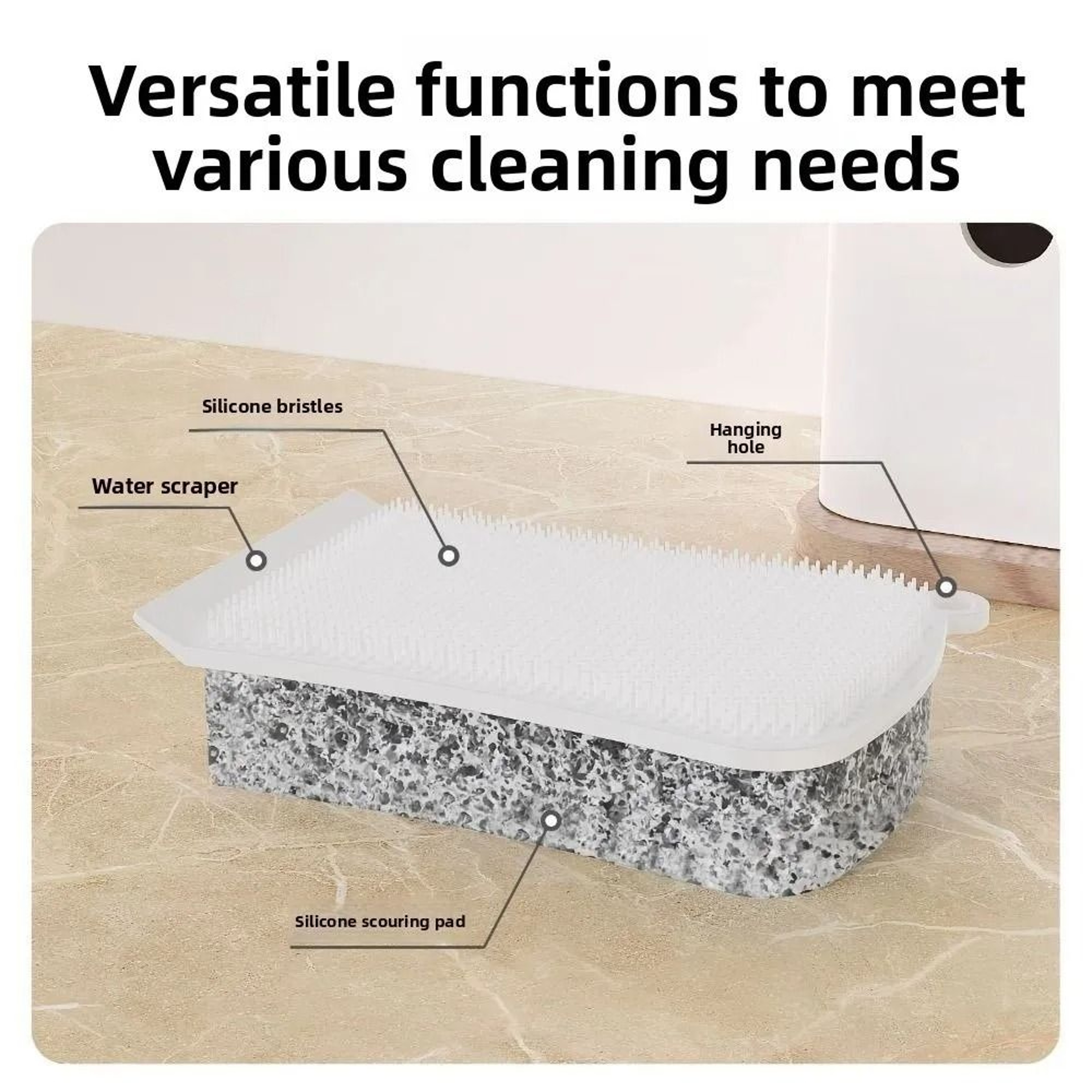 3in1 Silicone Hybrid Sponge  Integrated Scraper  Wiper System  Boutique Culinary Maintenance Sanctu 1