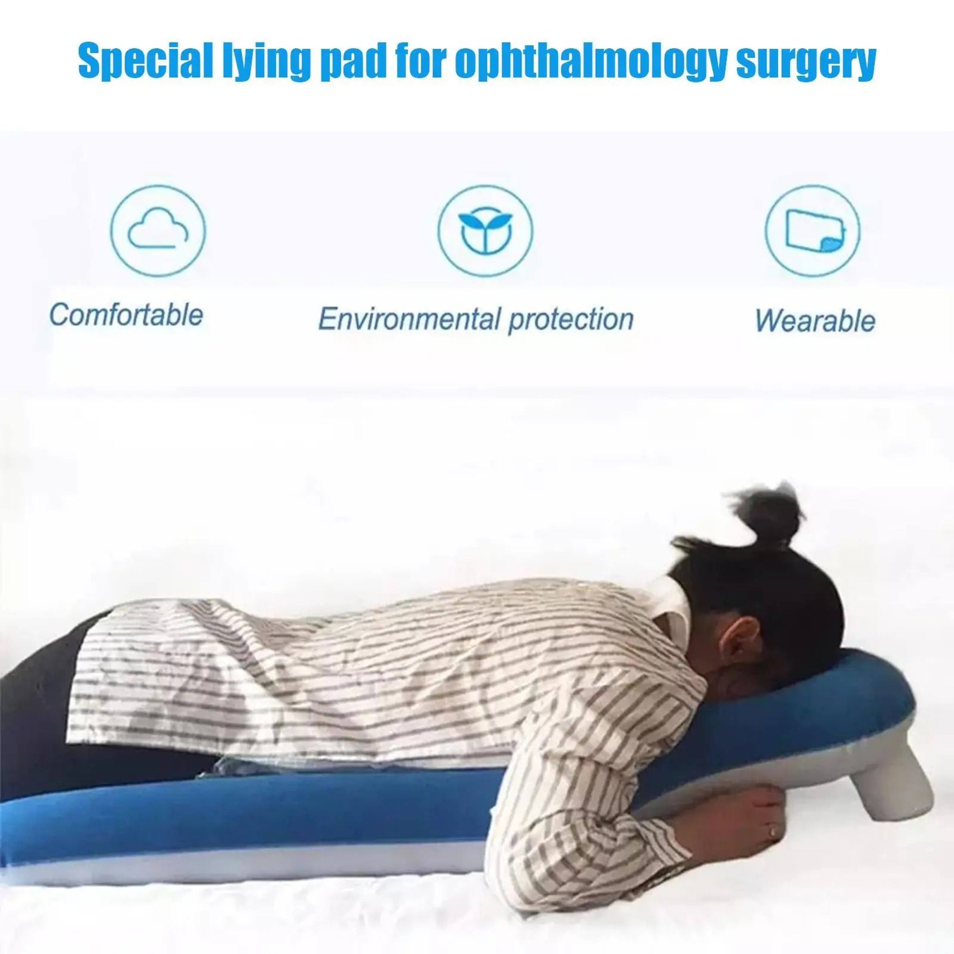 Inflatable FaceDown Recovery Pillow  Vitrectomy  Retina Sleep Support  Boutique Wellness Sanctuary 1
