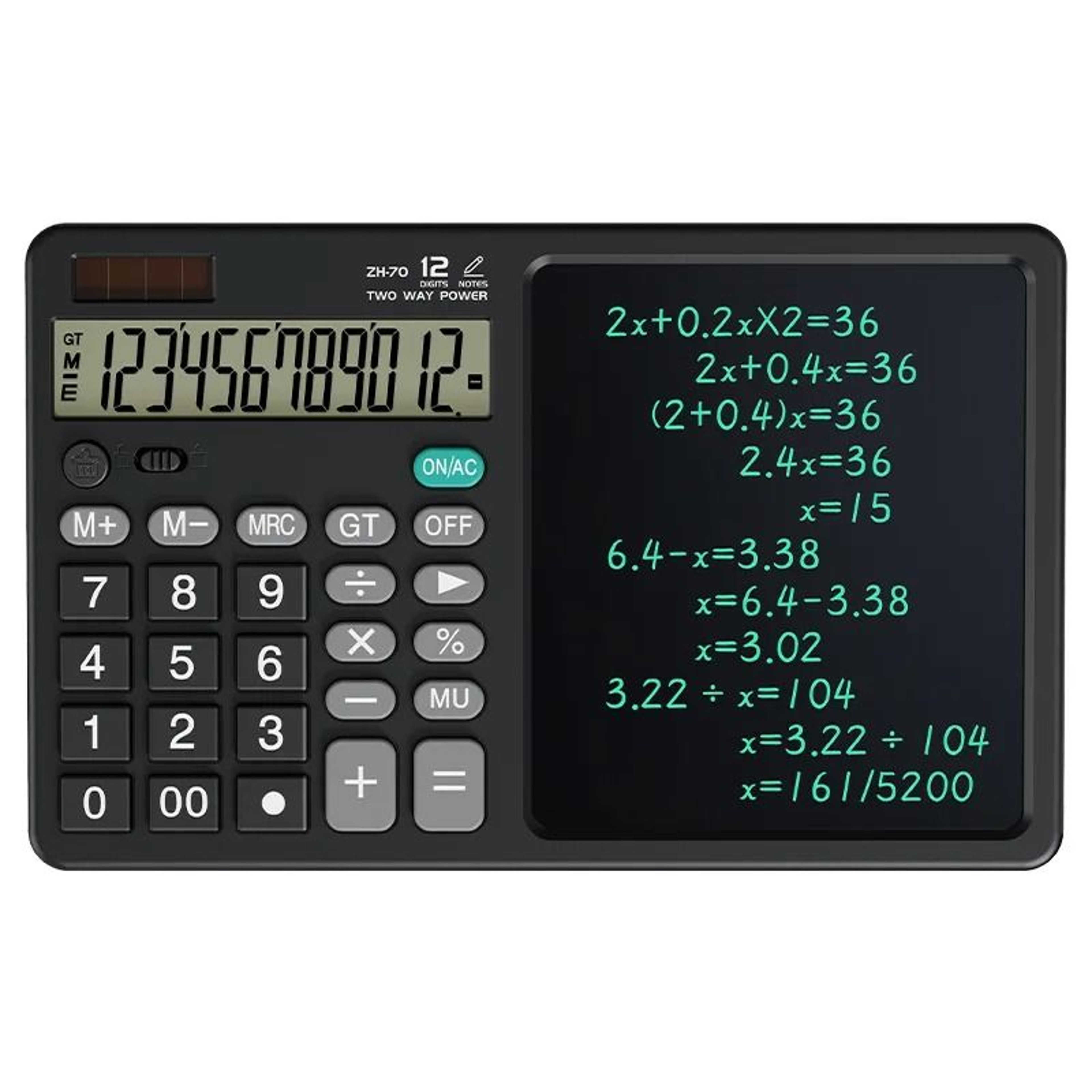 DualLogic Calculator Tablet  12Digit Scientific Writing System 6