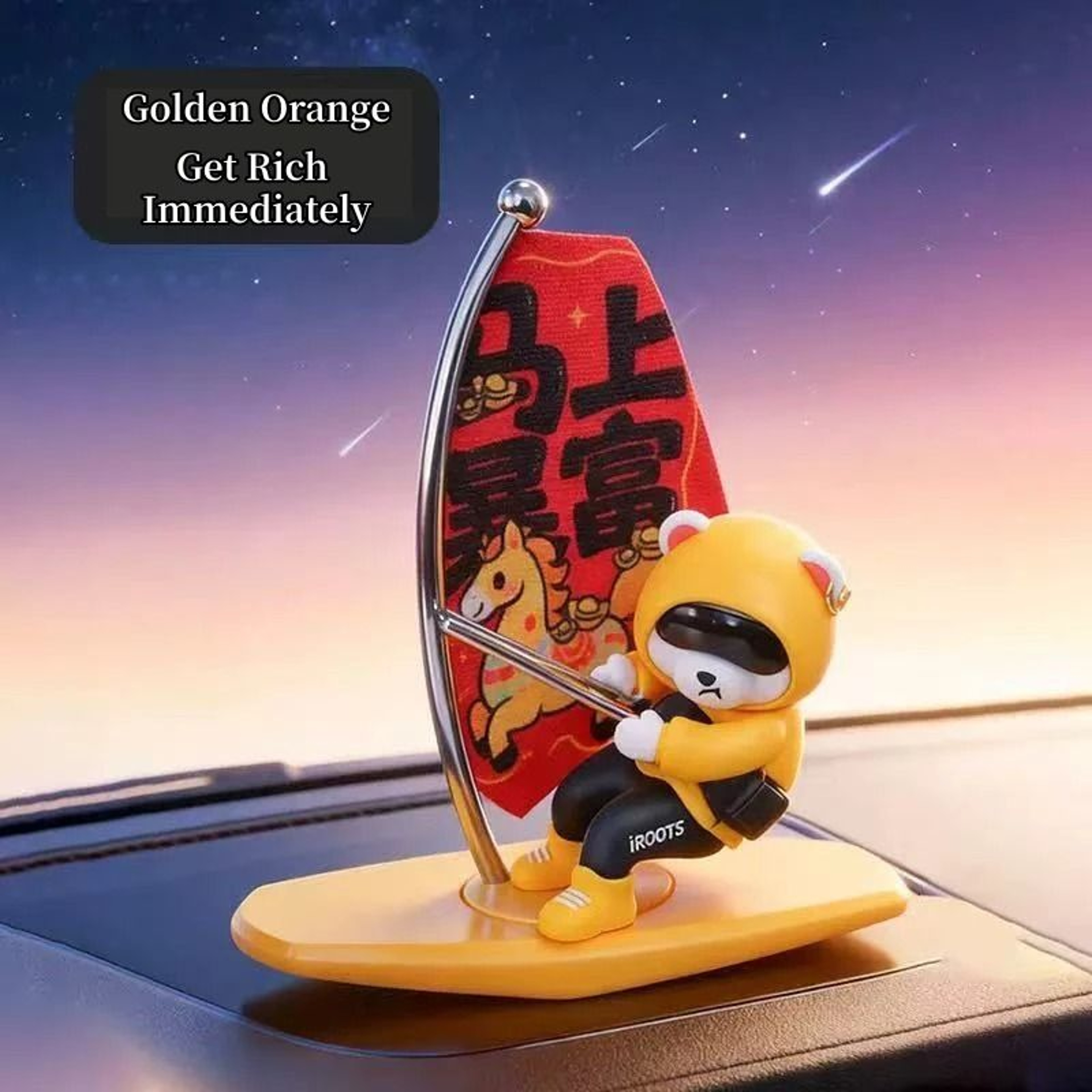 Wiggly Bear Sailing Ornament  Kinetic Dashboard Anchor  Magnetic Number Plate 6