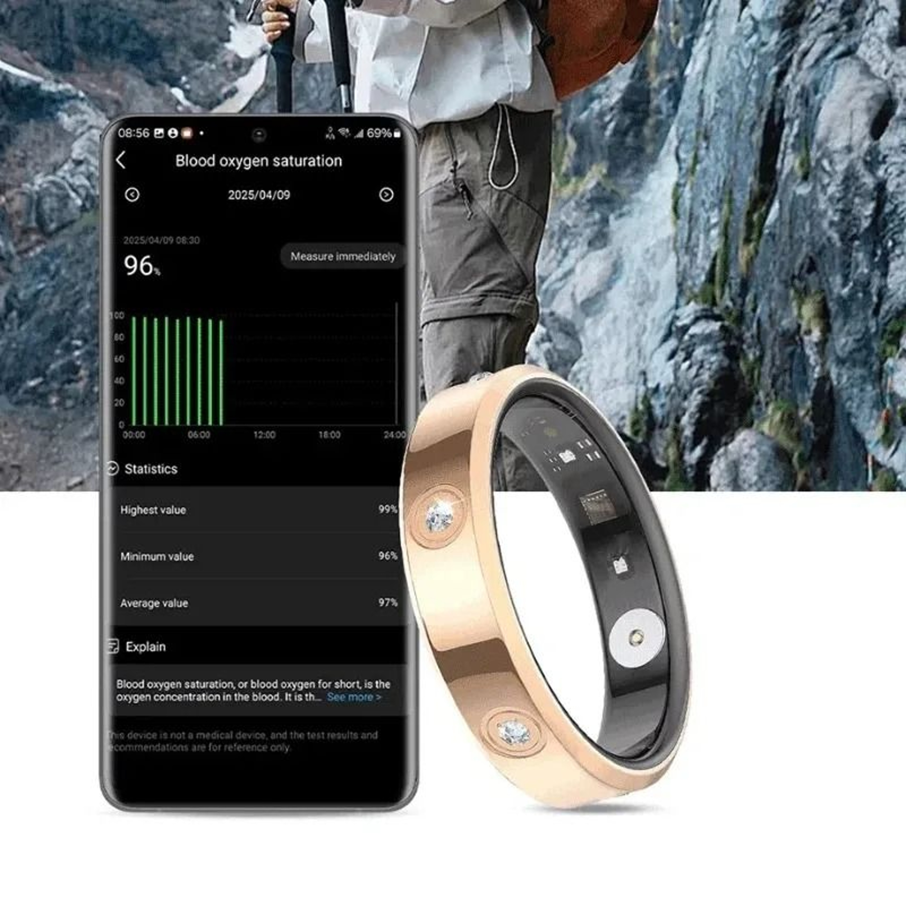 Xiaomi Smart Ring HR01 Health Monitor With Heart Rate Stress Measurement And Waterproof Fitness Tra 5
