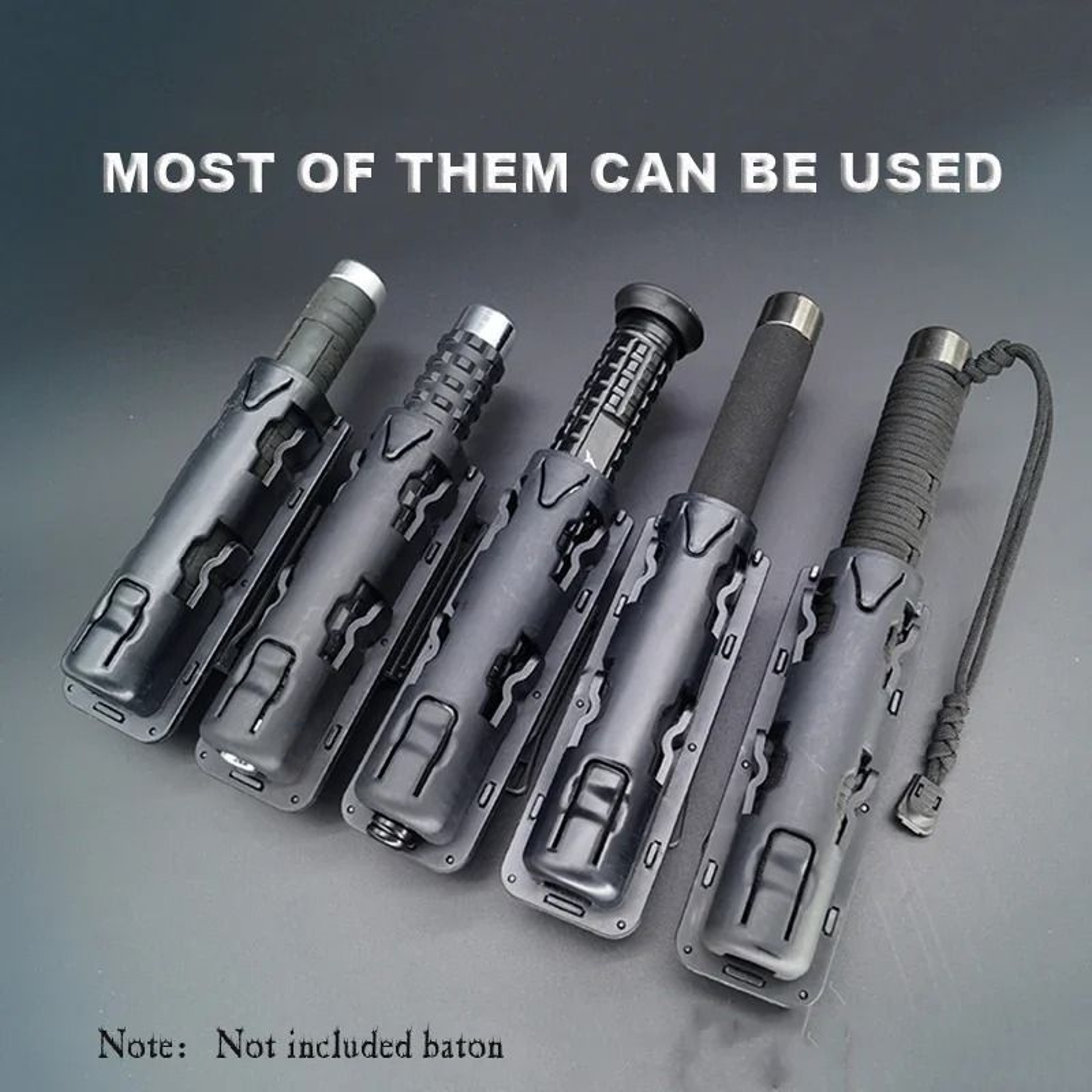 Universal 360 Degree Rotation Retractable Baton Case Holster Tactical Extensible Holder For EDC Out 2