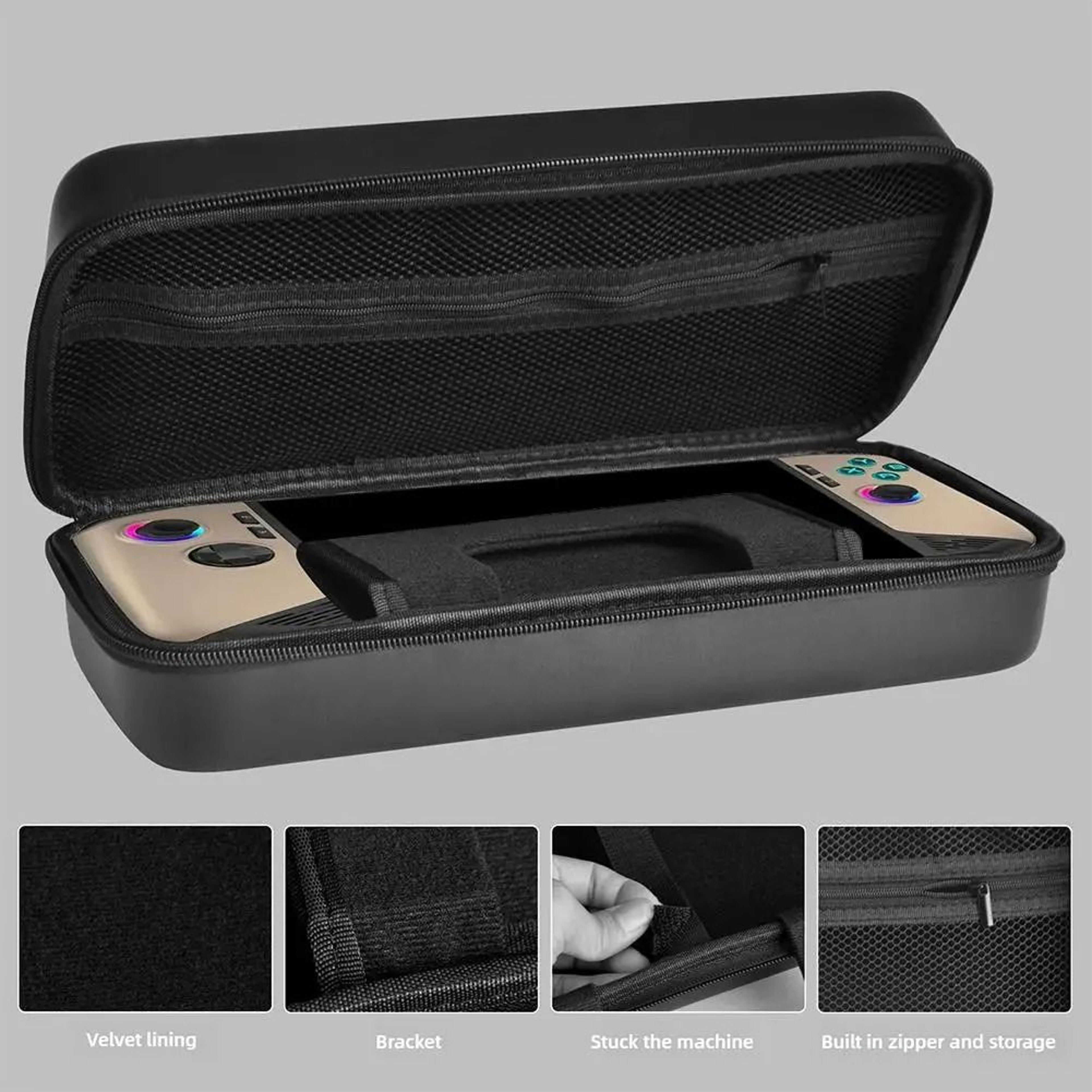 MSI Claw 8 EVA Hard Shell Portable Protective Travel Case With Shockproof Storage And Secure Zipper 1
