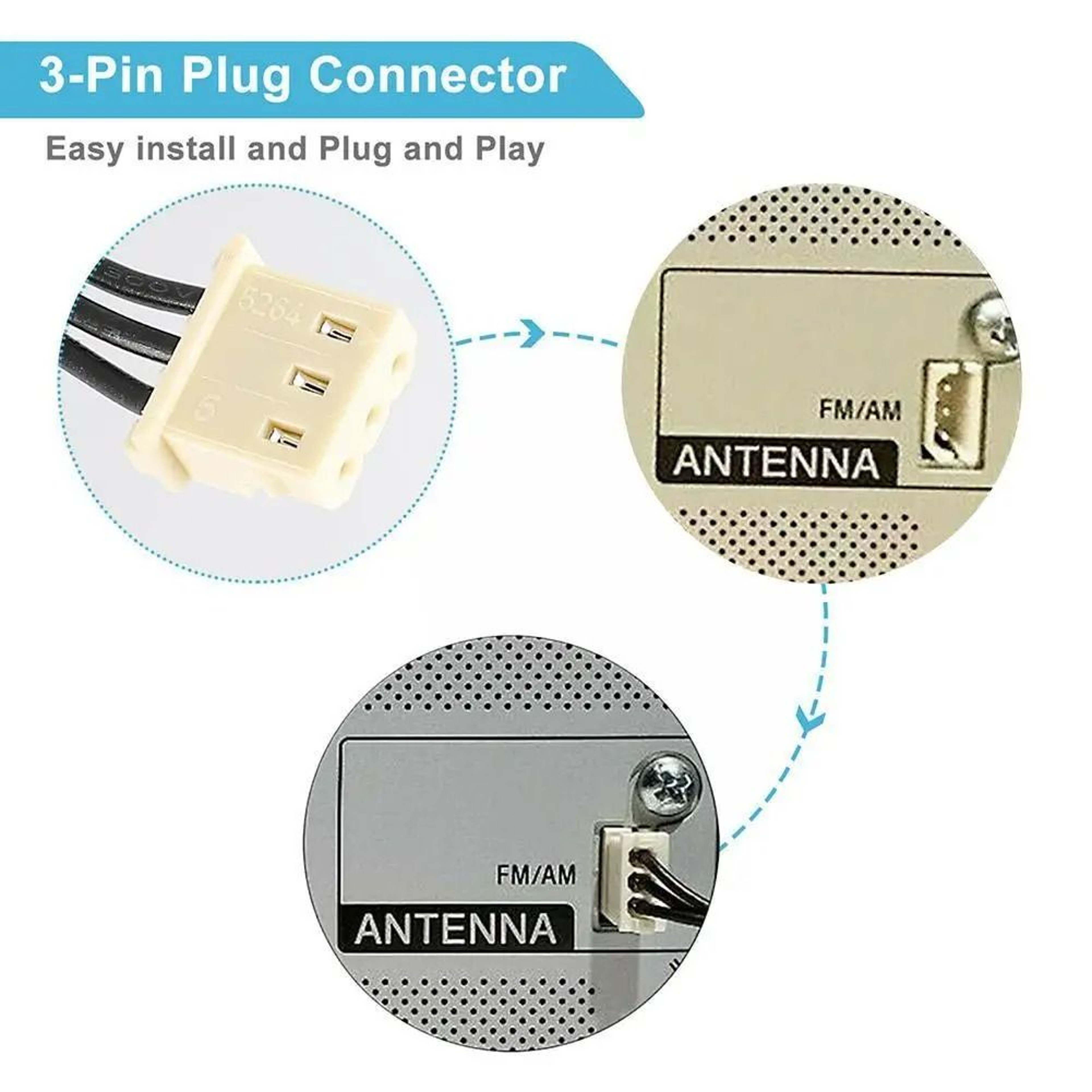 Mini Universal FM AM Radio Loop Antenna For Sony And Sharp HiFi Stereo Audio Receiver Systems 5