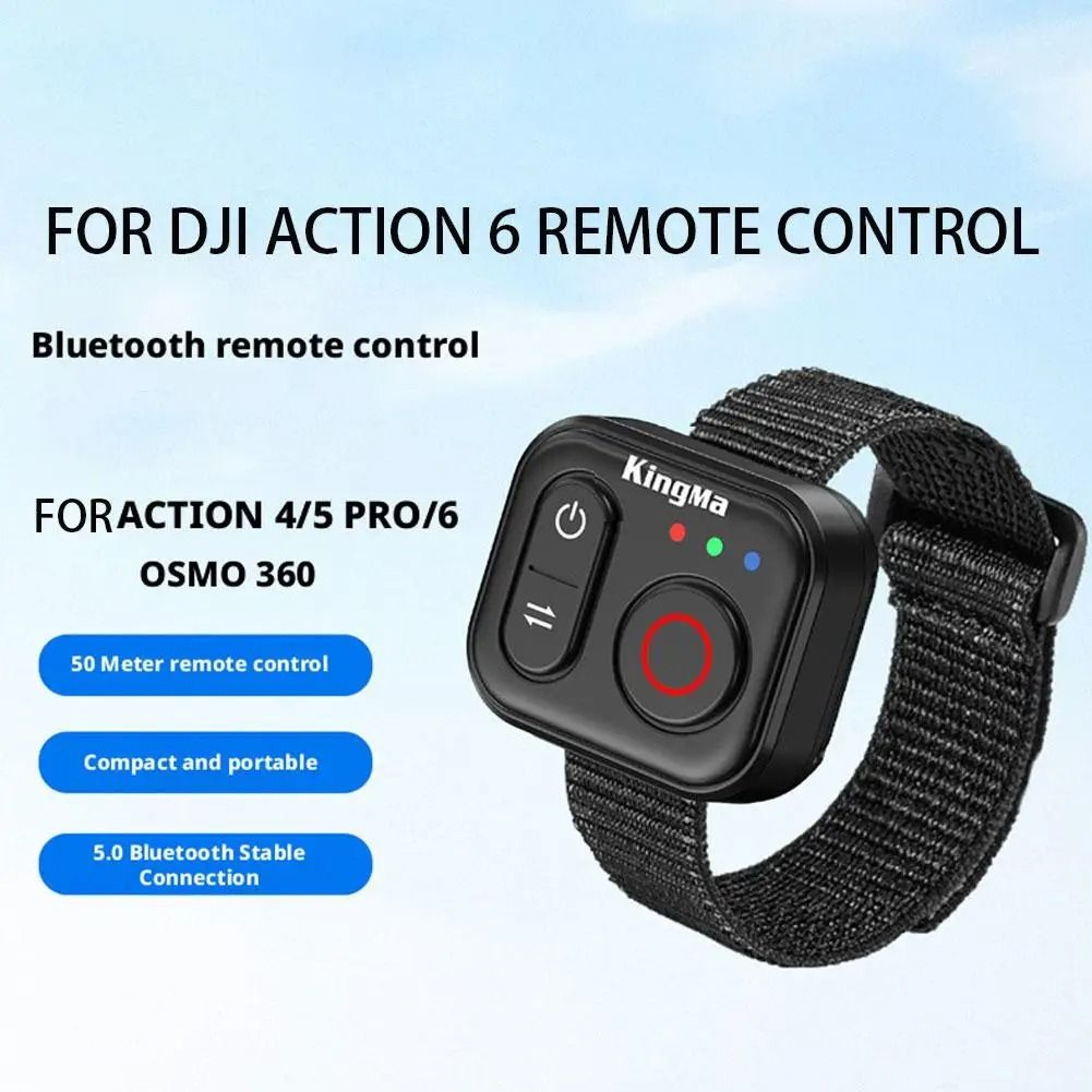 Universal Bluetooth Remote Shutter For DJI Action 5 Pro Osmo Action 4 And 360 Action Cameras 3