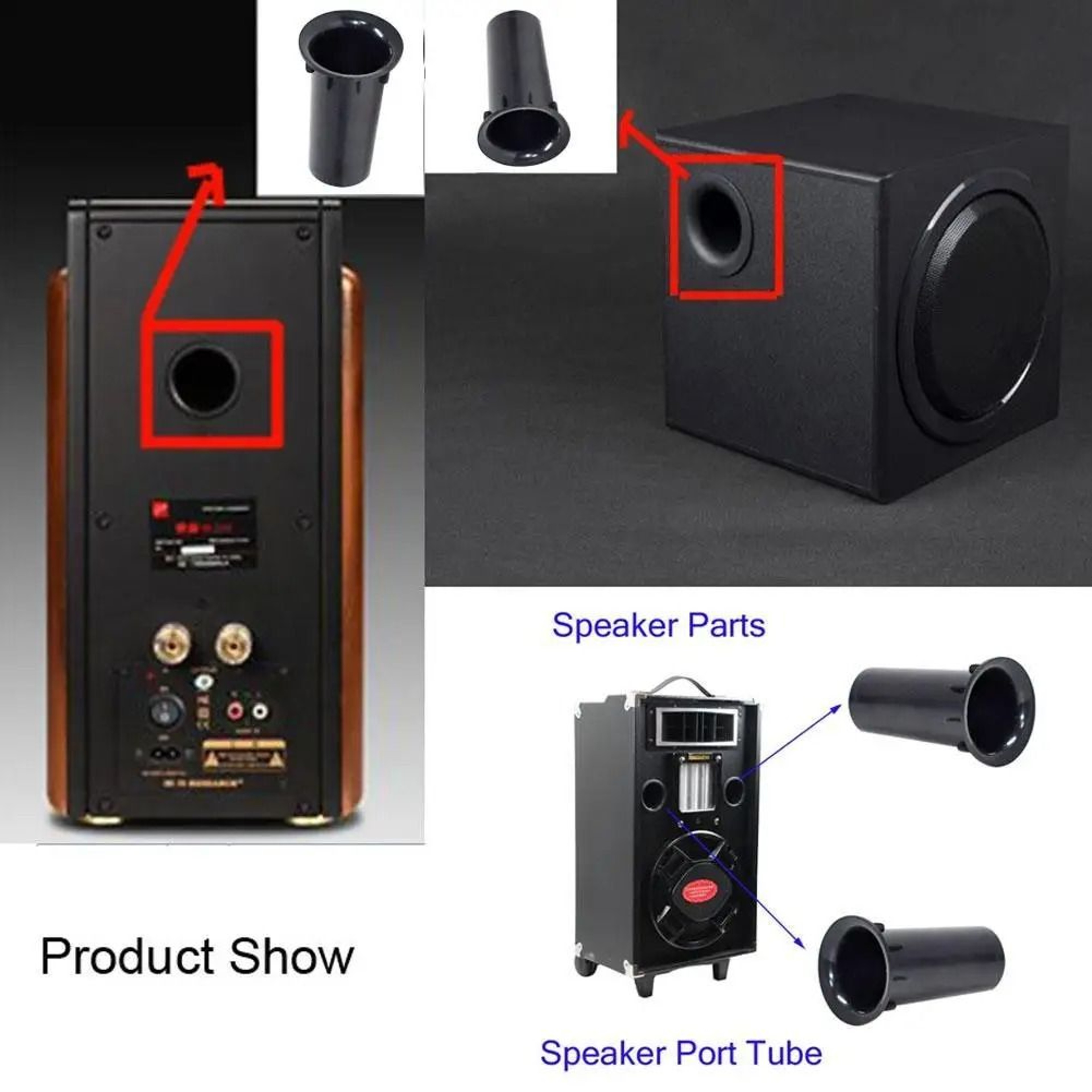 HighFidelity Bass Reflex Port Tube  100mm Professional Acoustic Guide Hole For Subwoofers  HiFi Cab 1
