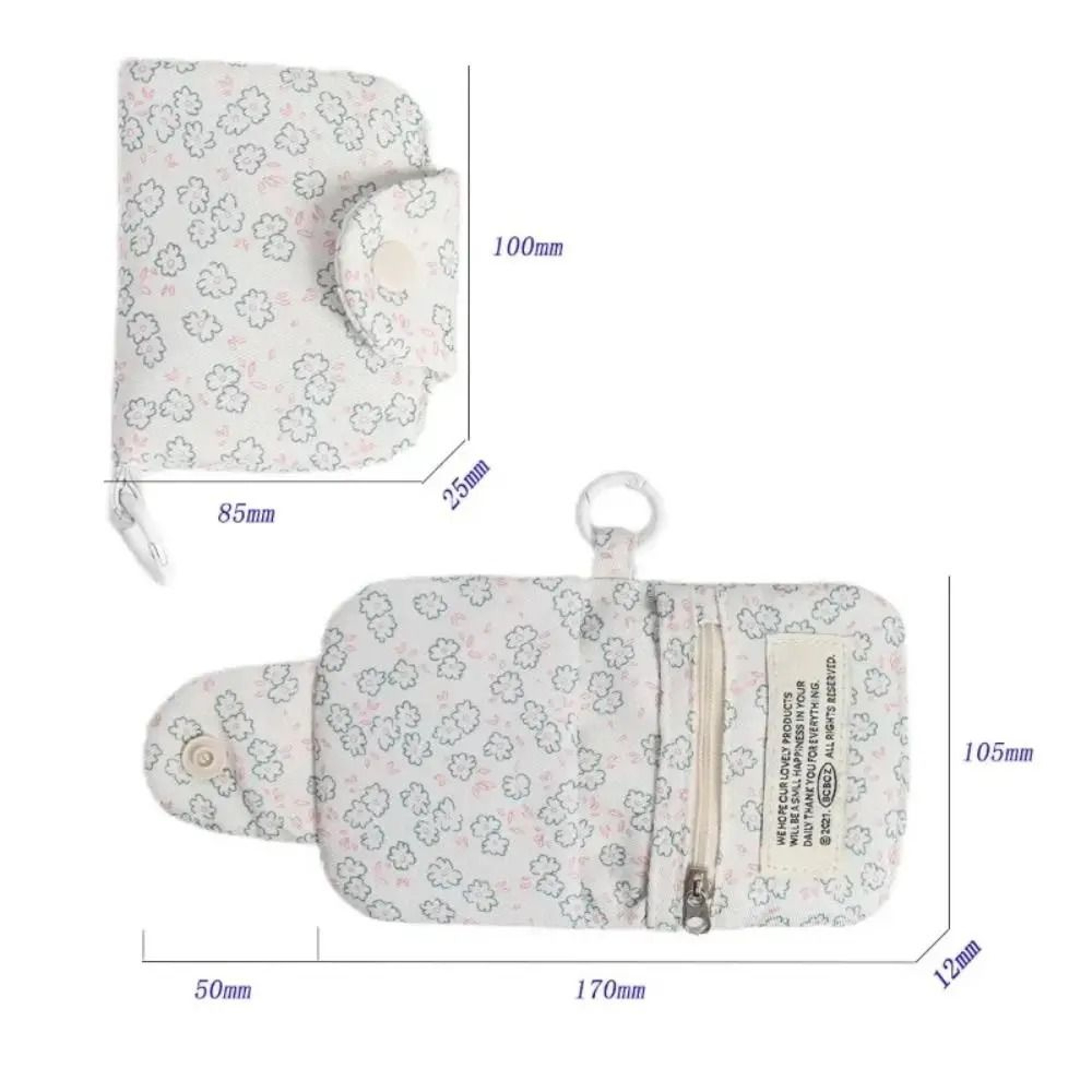 Floral KoreanFashion Student Wallet  HighFidelity Boutique Coin Purse  Portable Card Storage Galler 5