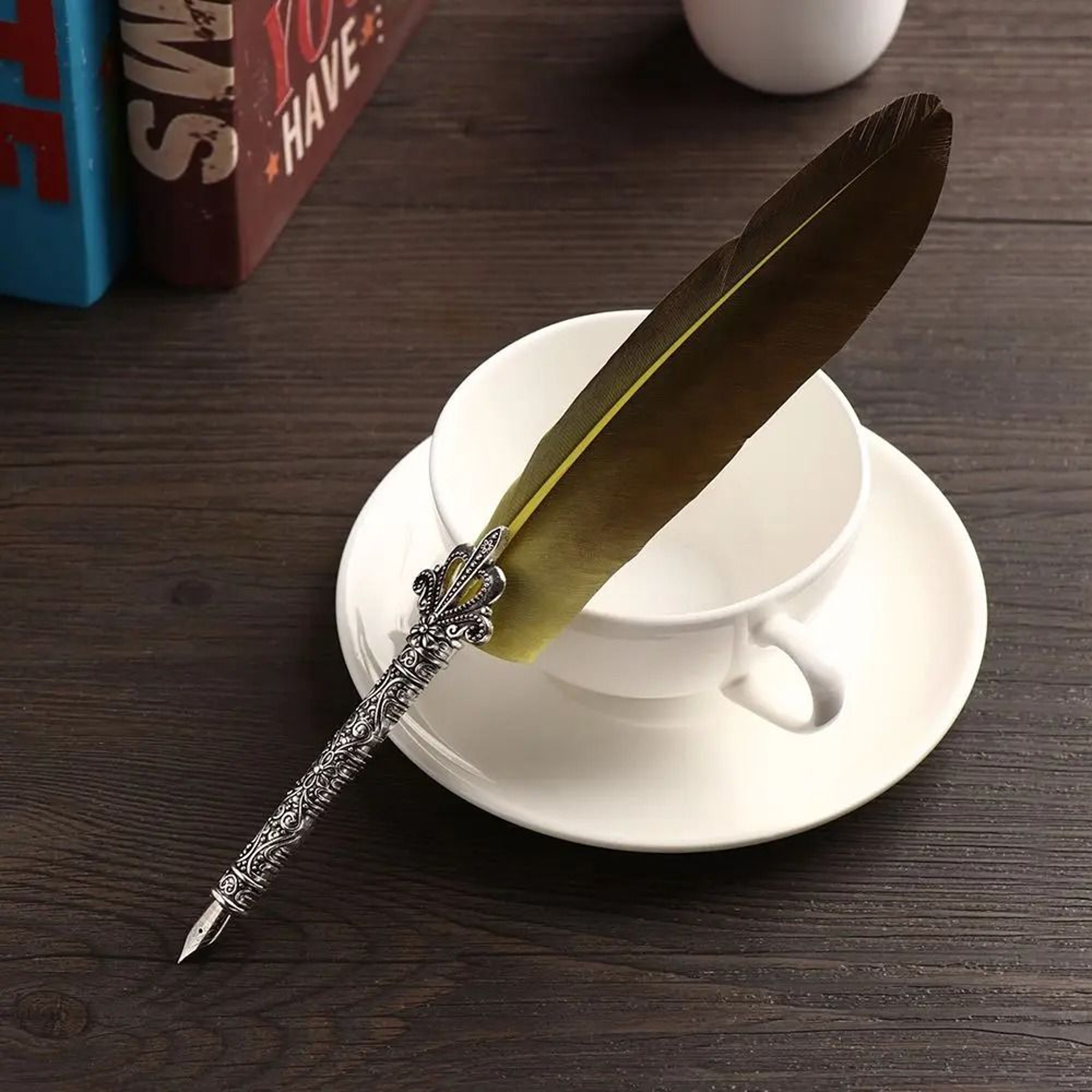 Antique Luxury Quill Set  HighFidelity European Feather Pen Gallery  Professional Calligraphy Toolk 2