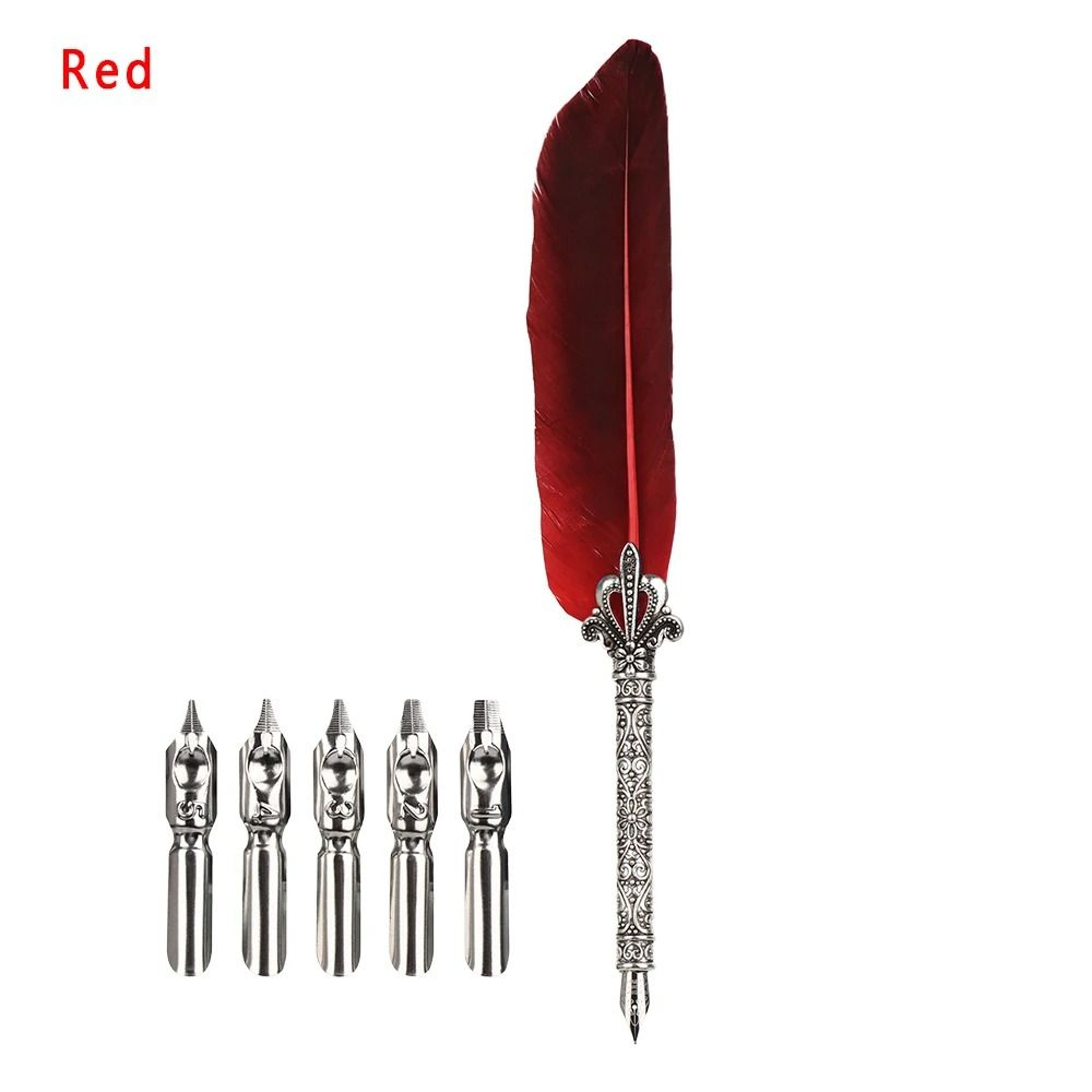 Antique Luxury Quill Set  HighFidelity European Feather Pen Gallery  Professional Calligraphy Toolk 9
