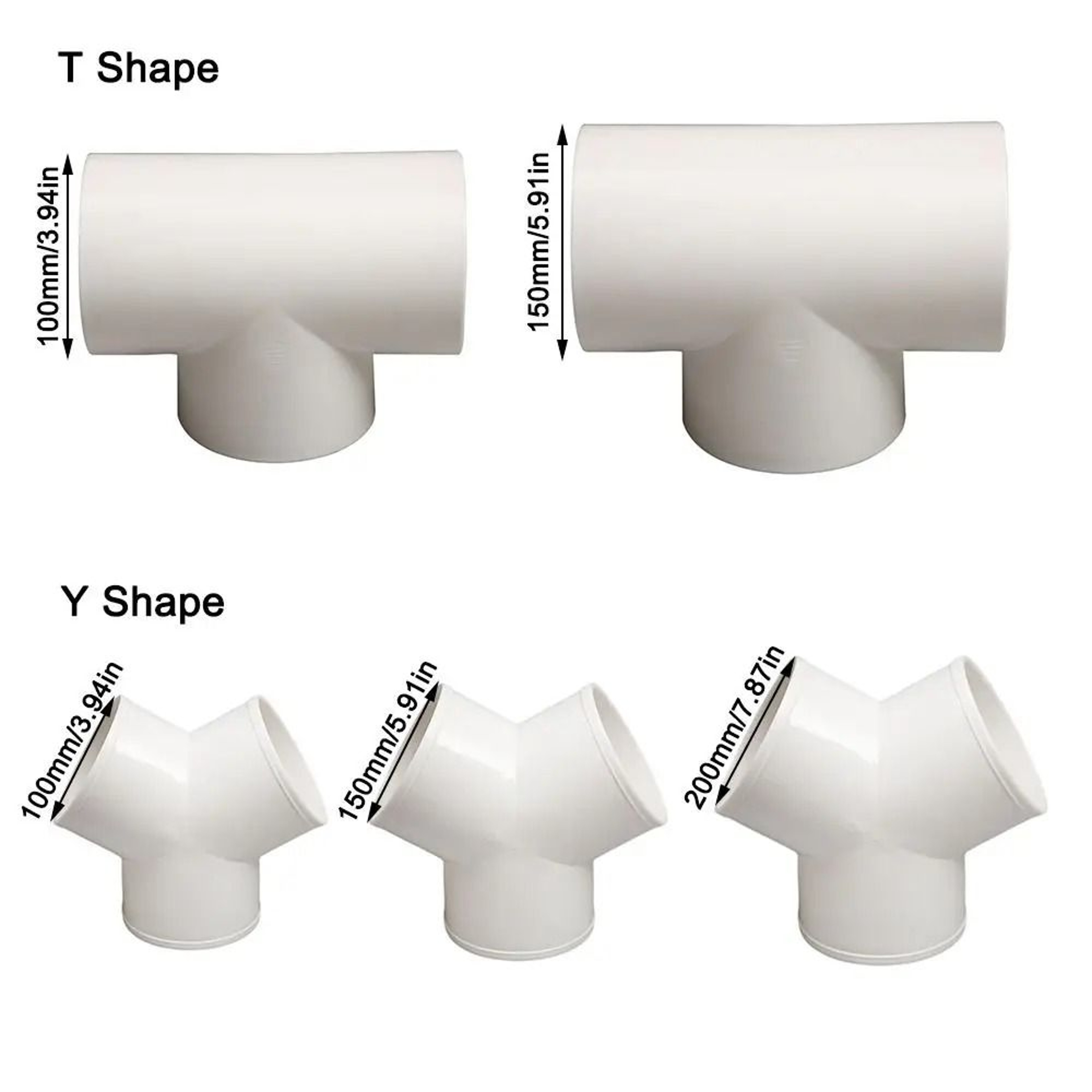 Technical Ducting Splitter Gallery  HighFidelity 3Way TY Ventilation Connector  Professional PVC Co 5