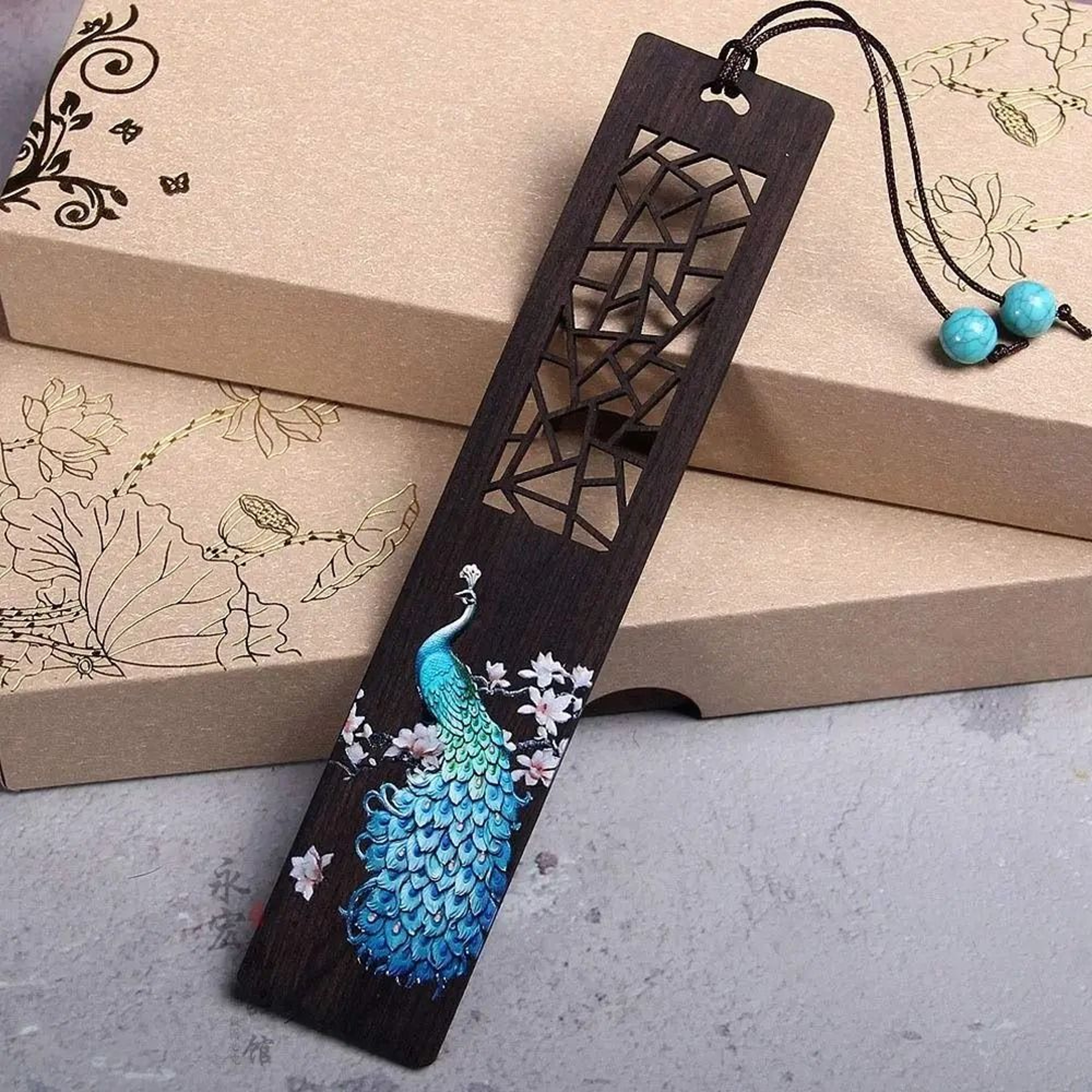 Artisan Ebony Carving Bookmark  HighFidelity Retro Chinese Pagination  Professional Learning Galler 10