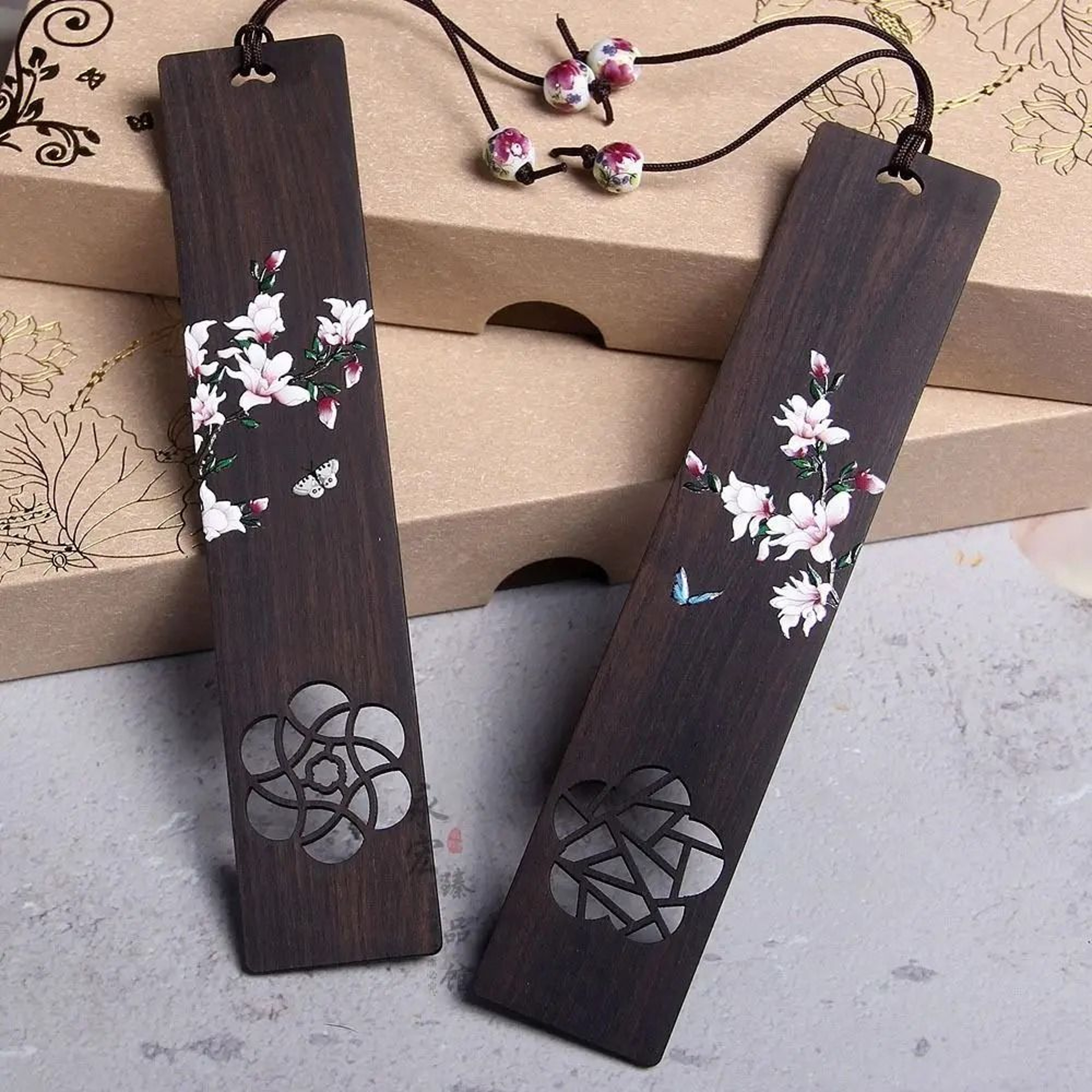 Artisan Ebony Carving Bookmark  HighFidelity Retro Chinese Pagination  Professional Learning Galler 1