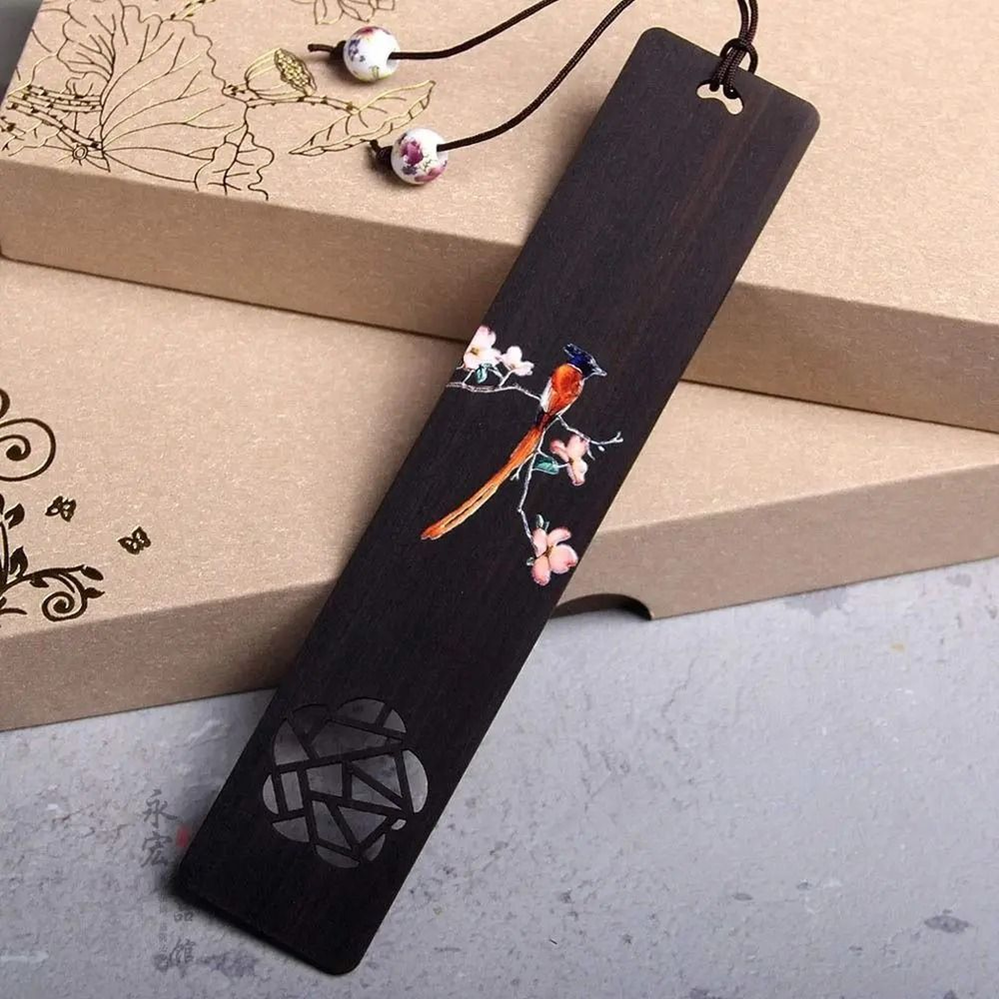 Artisan Ebony Carving Bookmark  HighFidelity Retro Chinese Pagination  Professional Learning Galler 6
