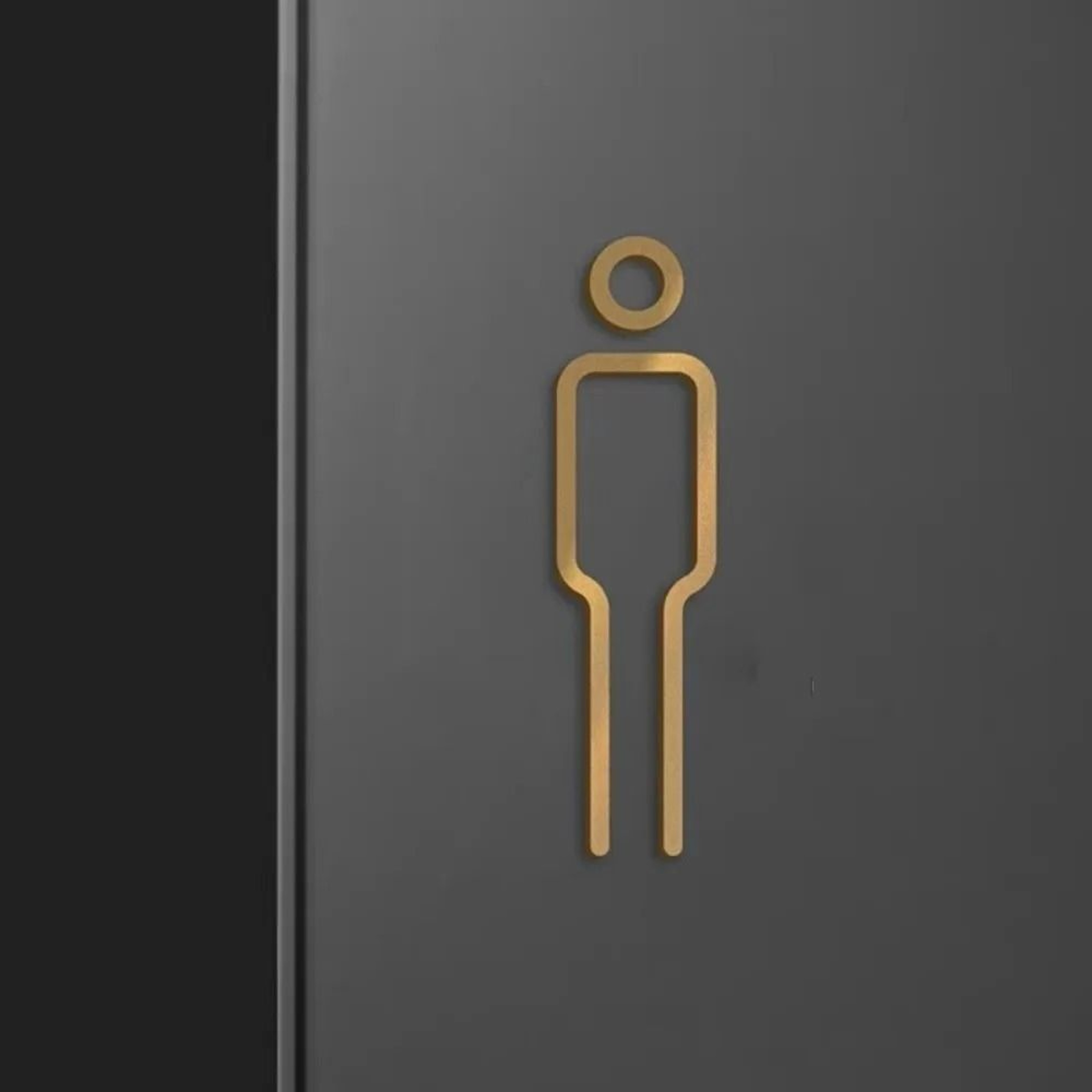 Architectural Brass Toilet Signage  HighFidelity Male  Female Door Labels With Professional Gold Fi 1