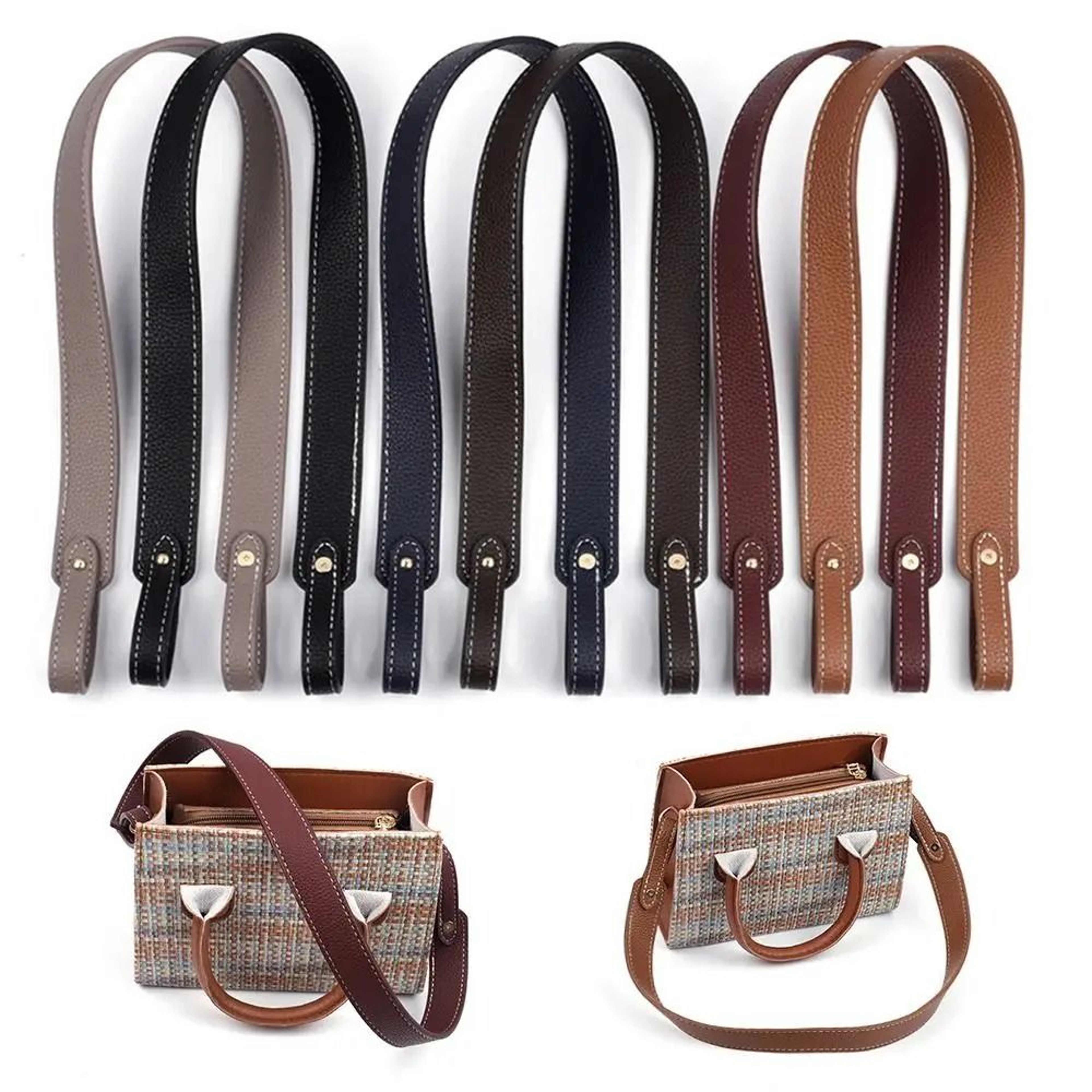 Leather Handbag Strap  Adjustable Crossbody Hardware Logic 0