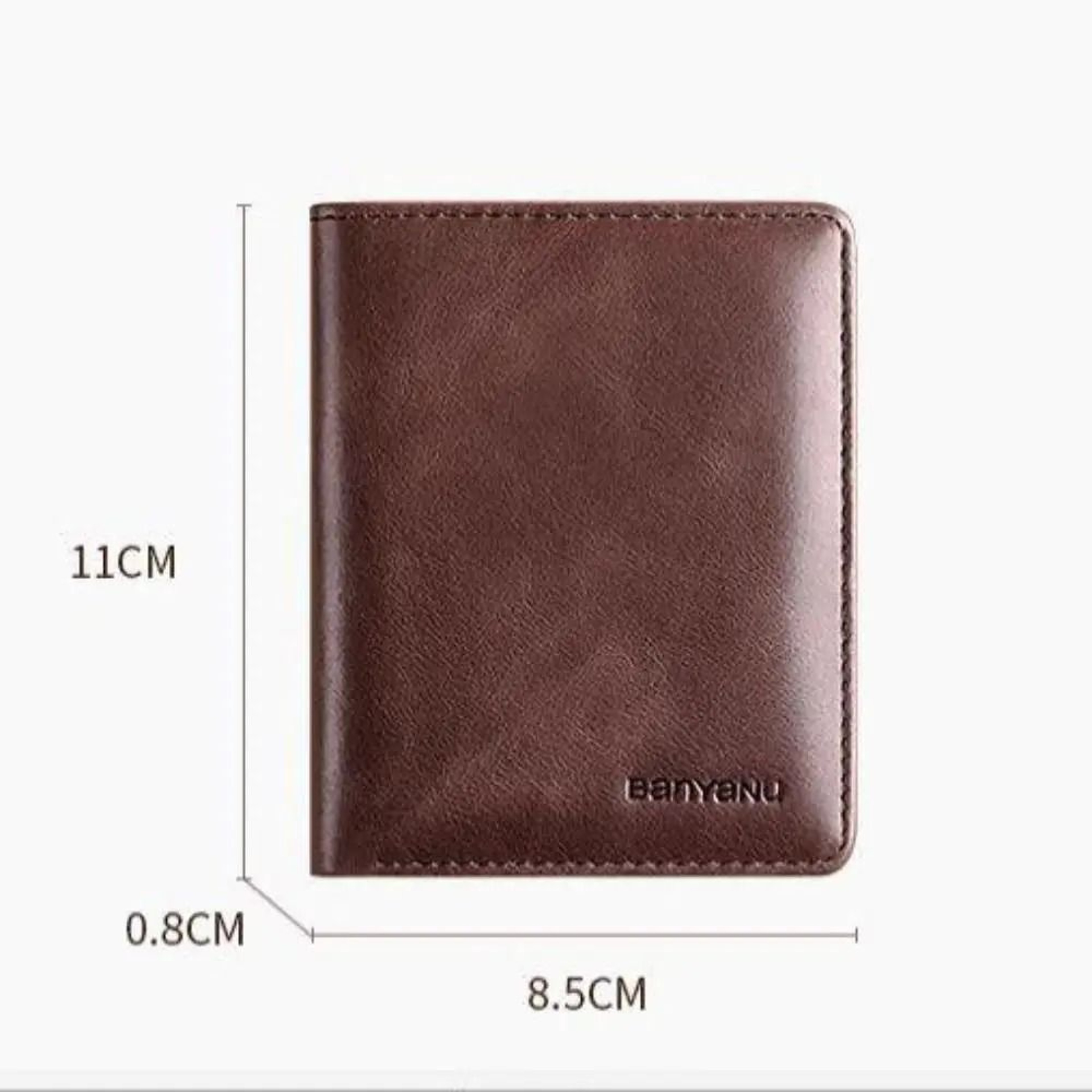 Vintage Leather Mini Wallet  RFID SignalBlocking Logic 5
