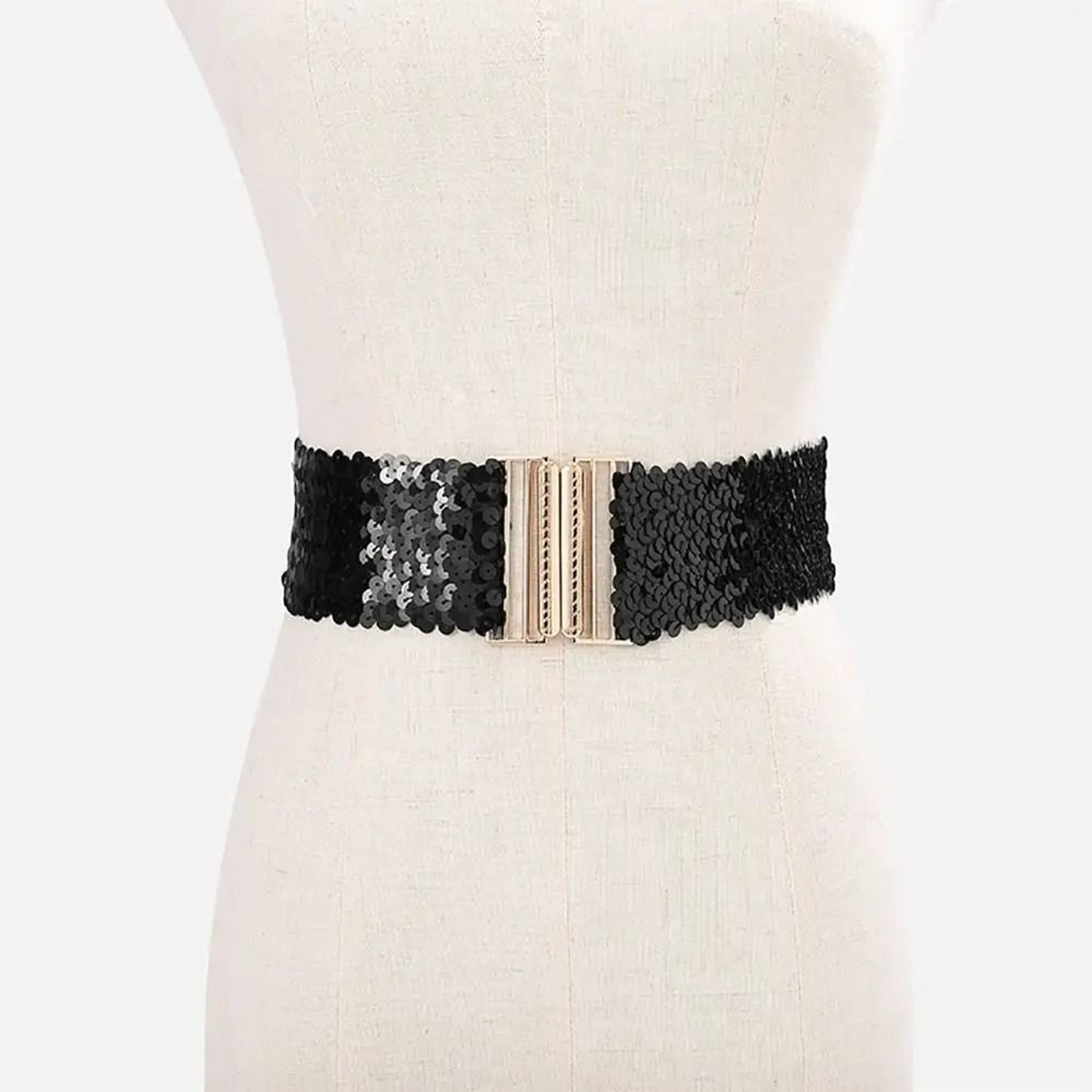 Sequined Elastic Corset  Technical WaistlineCalibration Logic 1