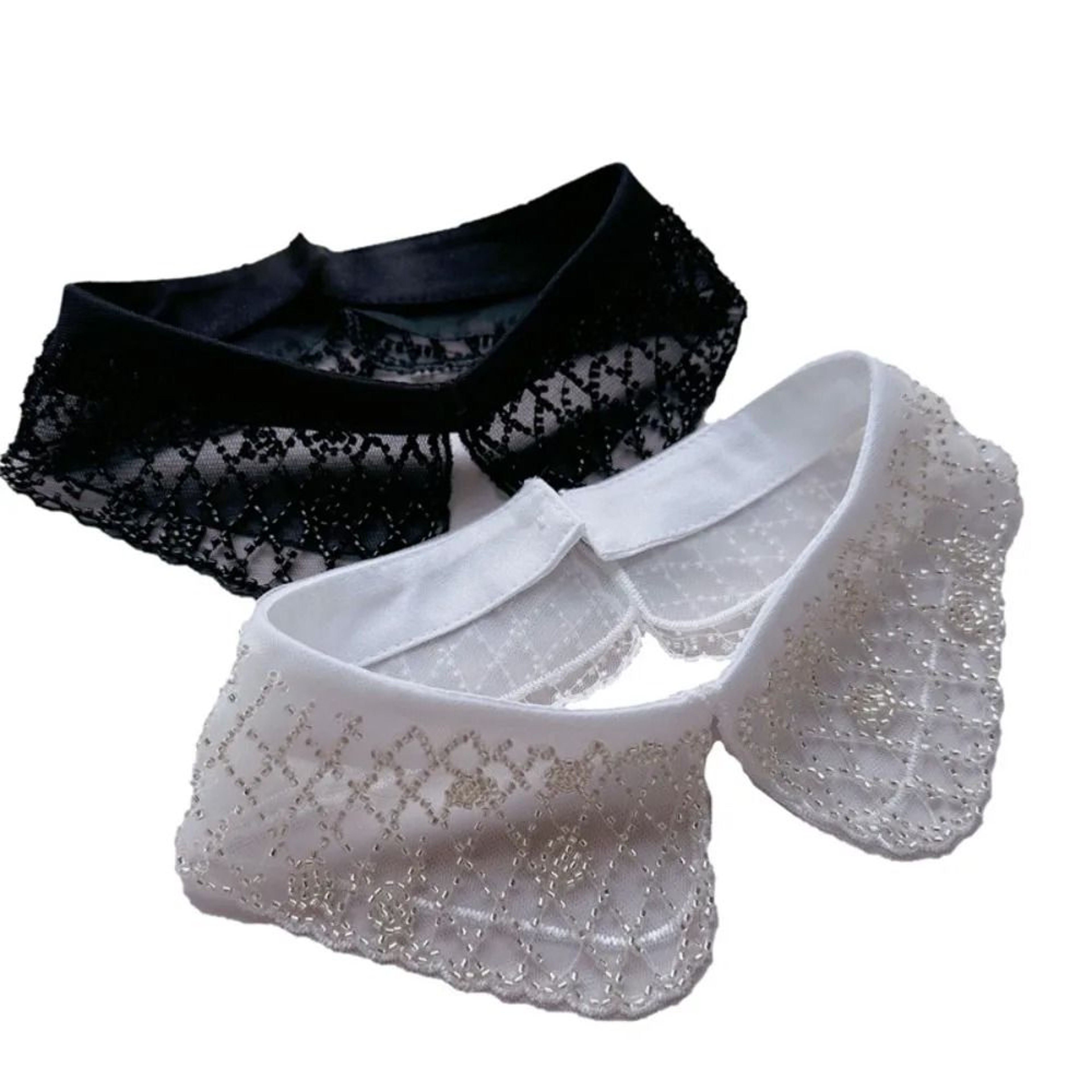 Embroidered Lace Detachable Collar  Technical Sartorial Overlay Logic 1