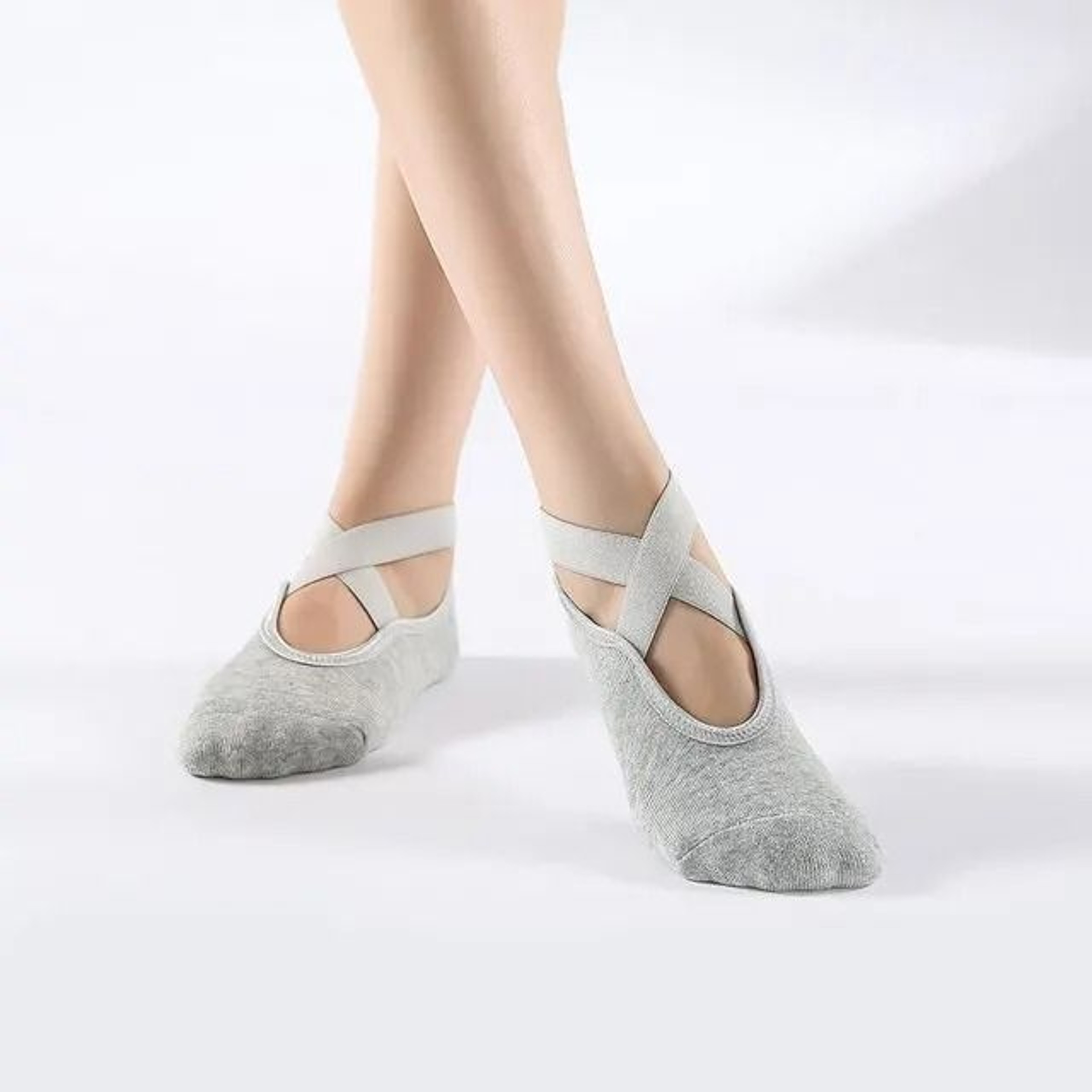 KineticGrip NonSlip Bandage Pilates Socks  Breathable Cotton Yoga  Barre Fitness Dance Performance  6