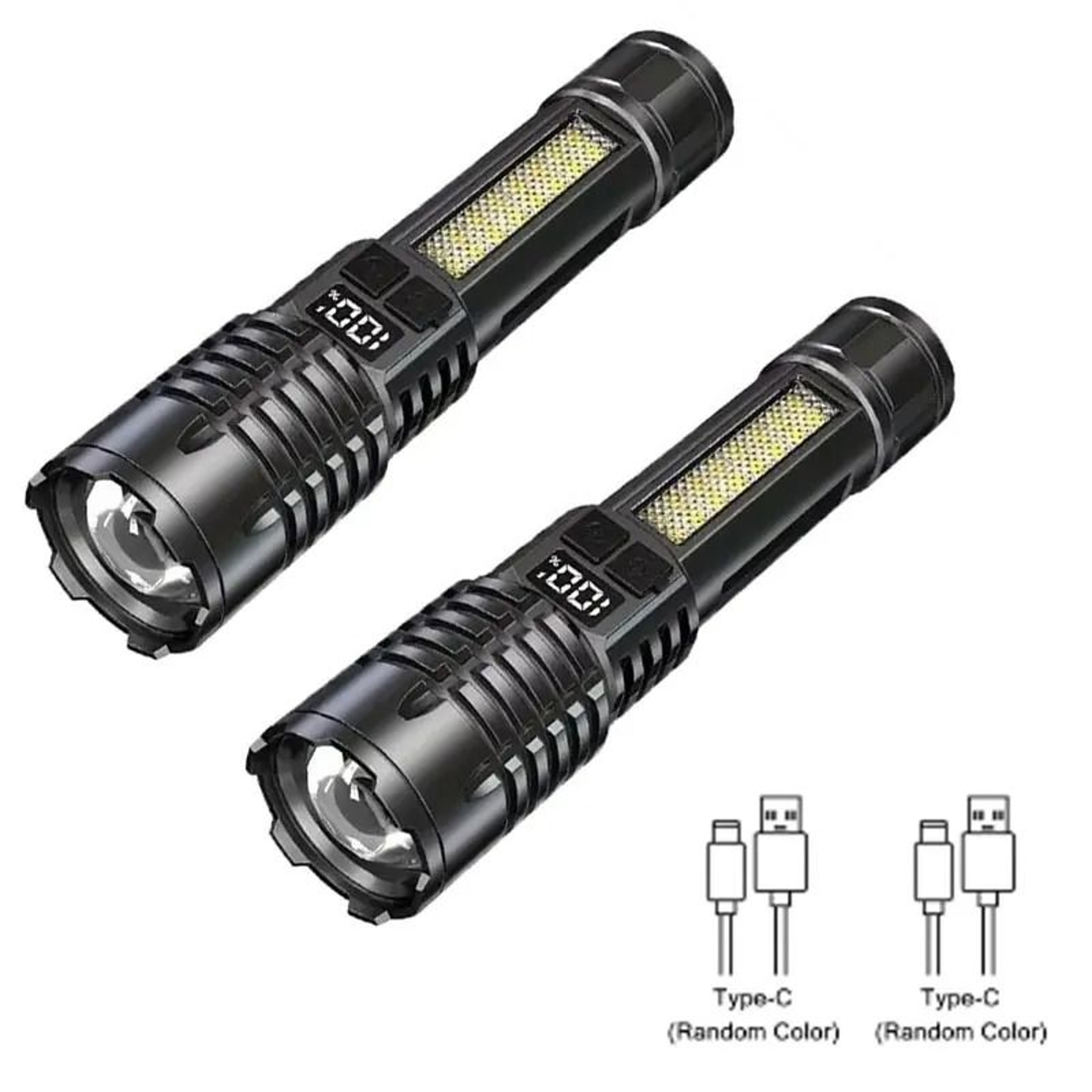 Heinast HighPower LED Flashlight With Tactical COB Side Light 10