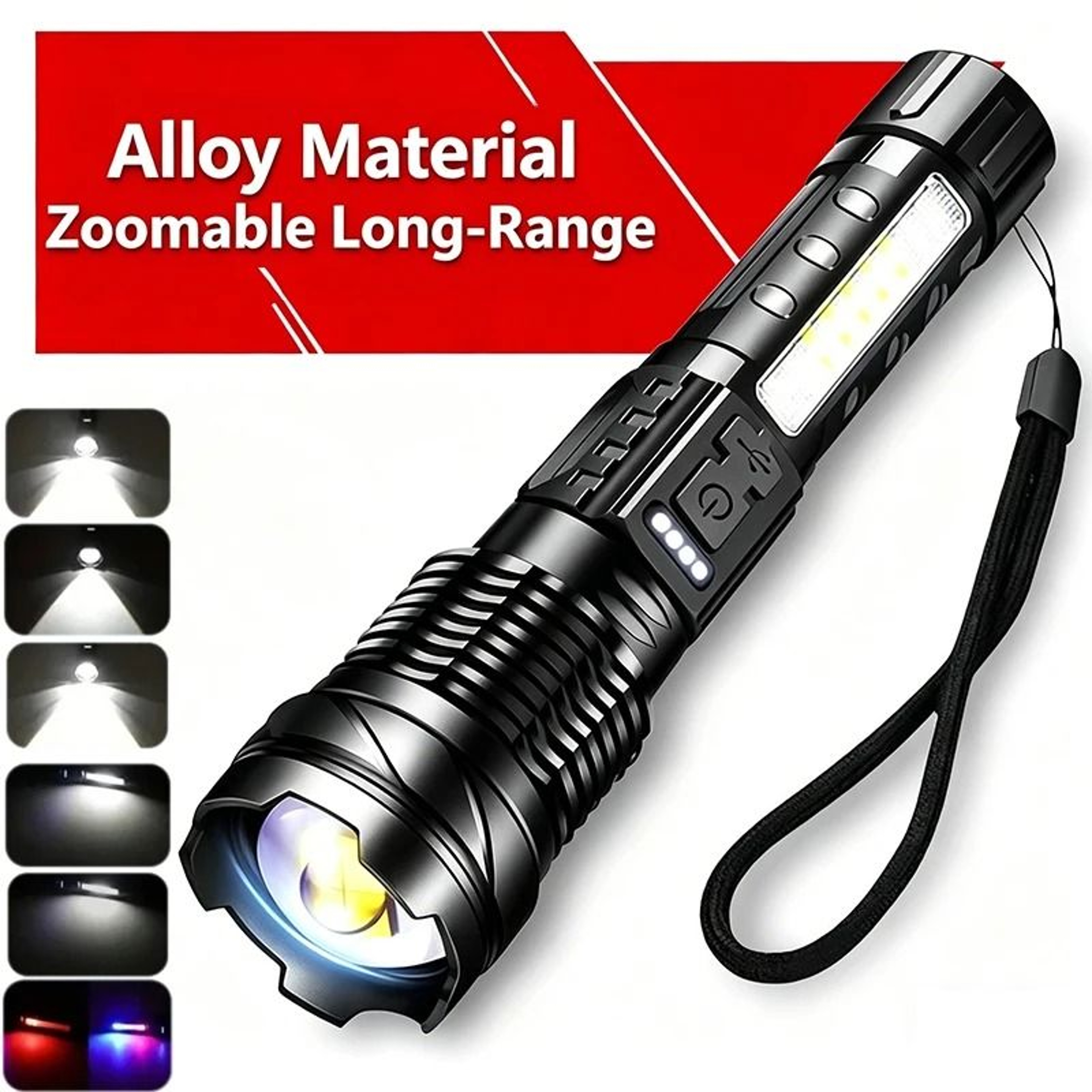 Tactical HighPower 2000LM LED Flashlight With Intelligent Display 11