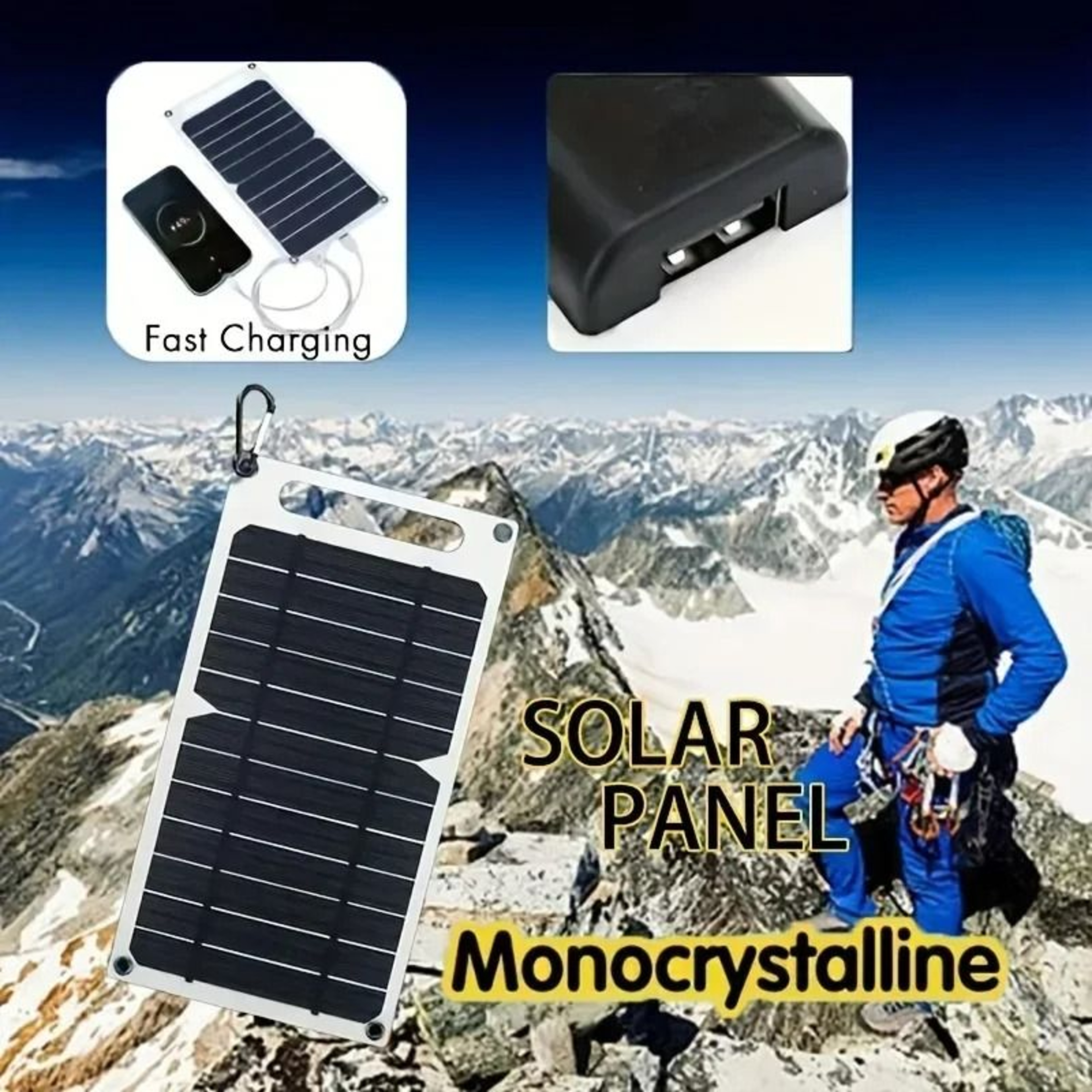 35W Sunpower HighEfficiency Portable Solar Charging Panel 2