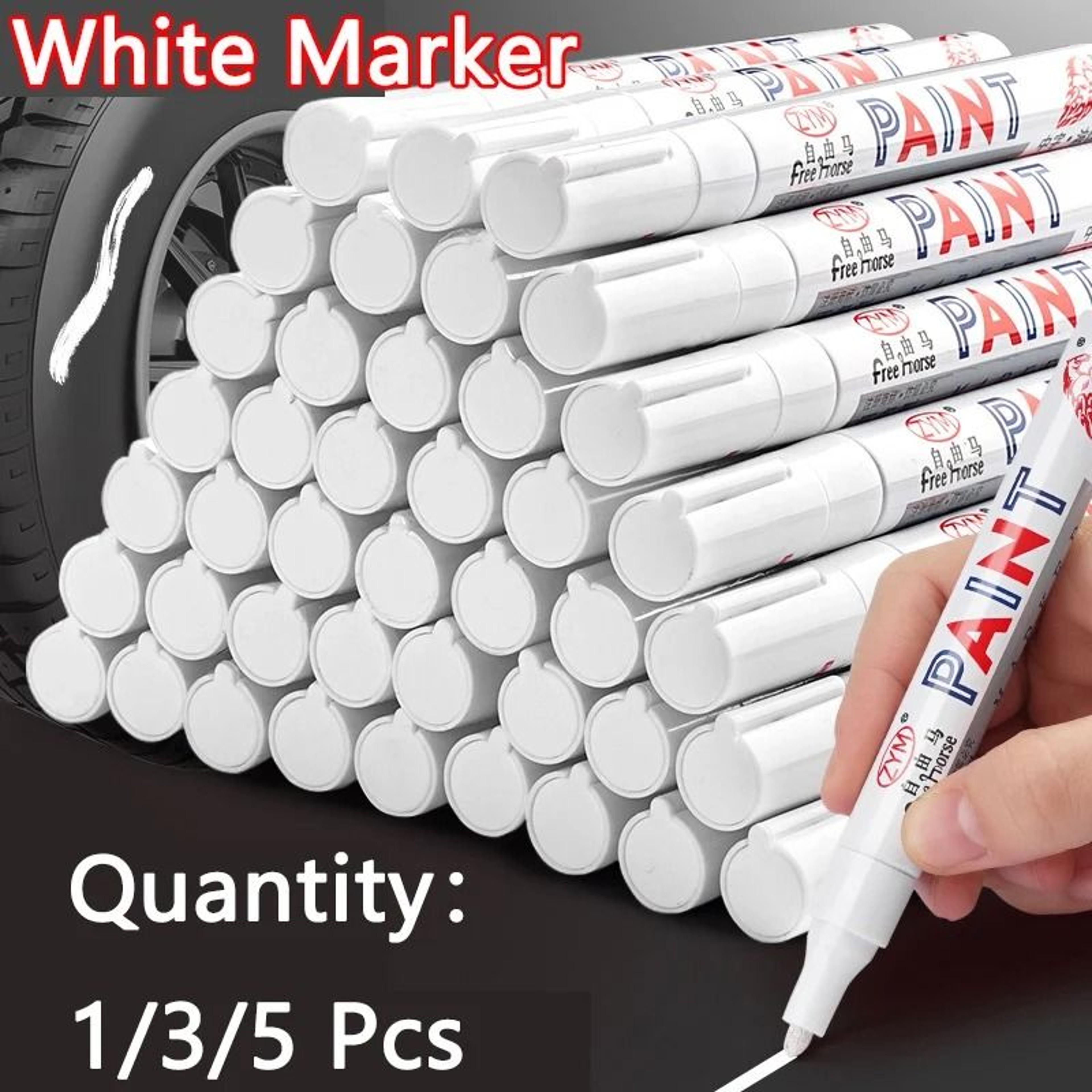 Waterproof Oily White Marker Pen And HighVisibility Graffiti Interface 0