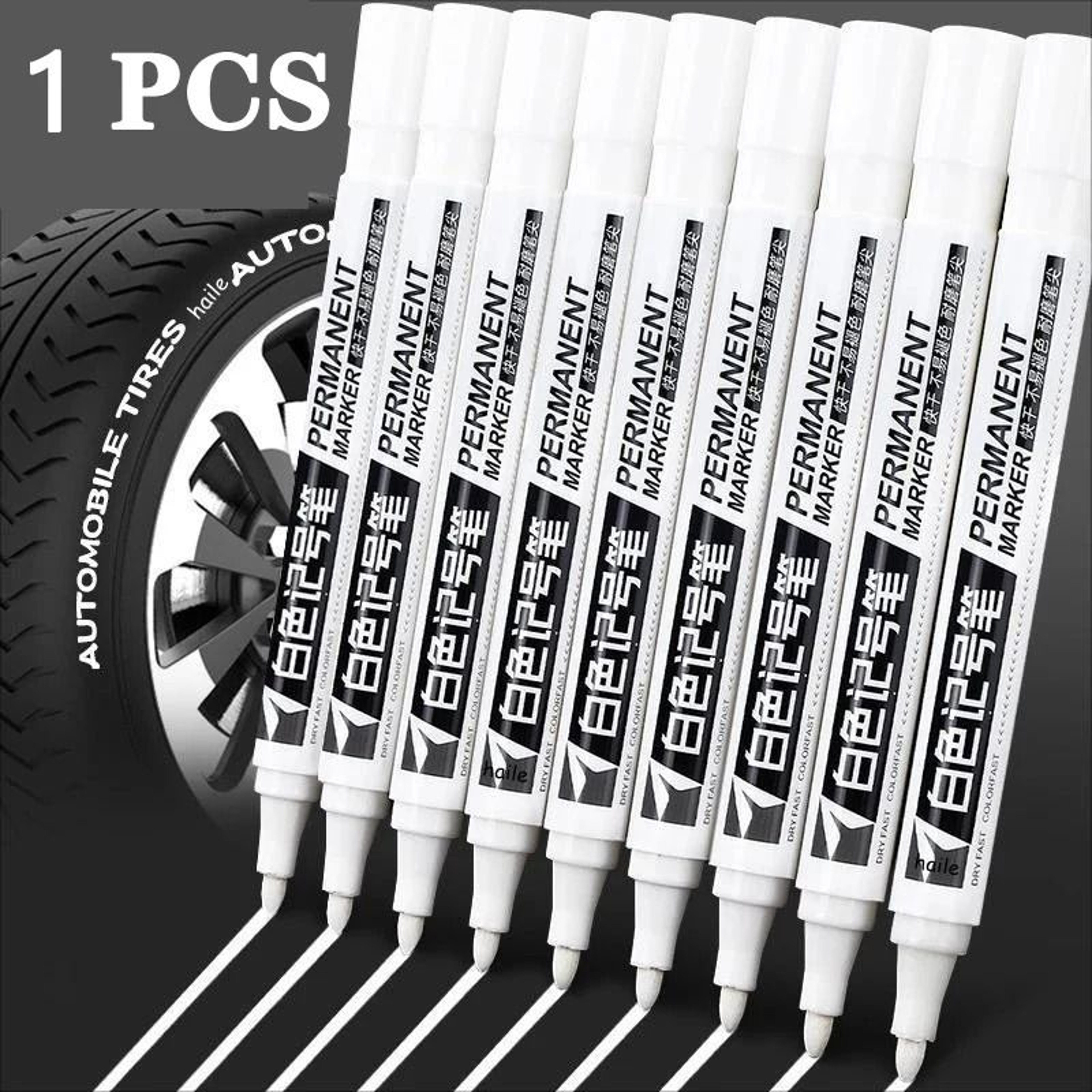 Waterproof Oily White Marker Pen And HighVisibility Graffiti Interface 15