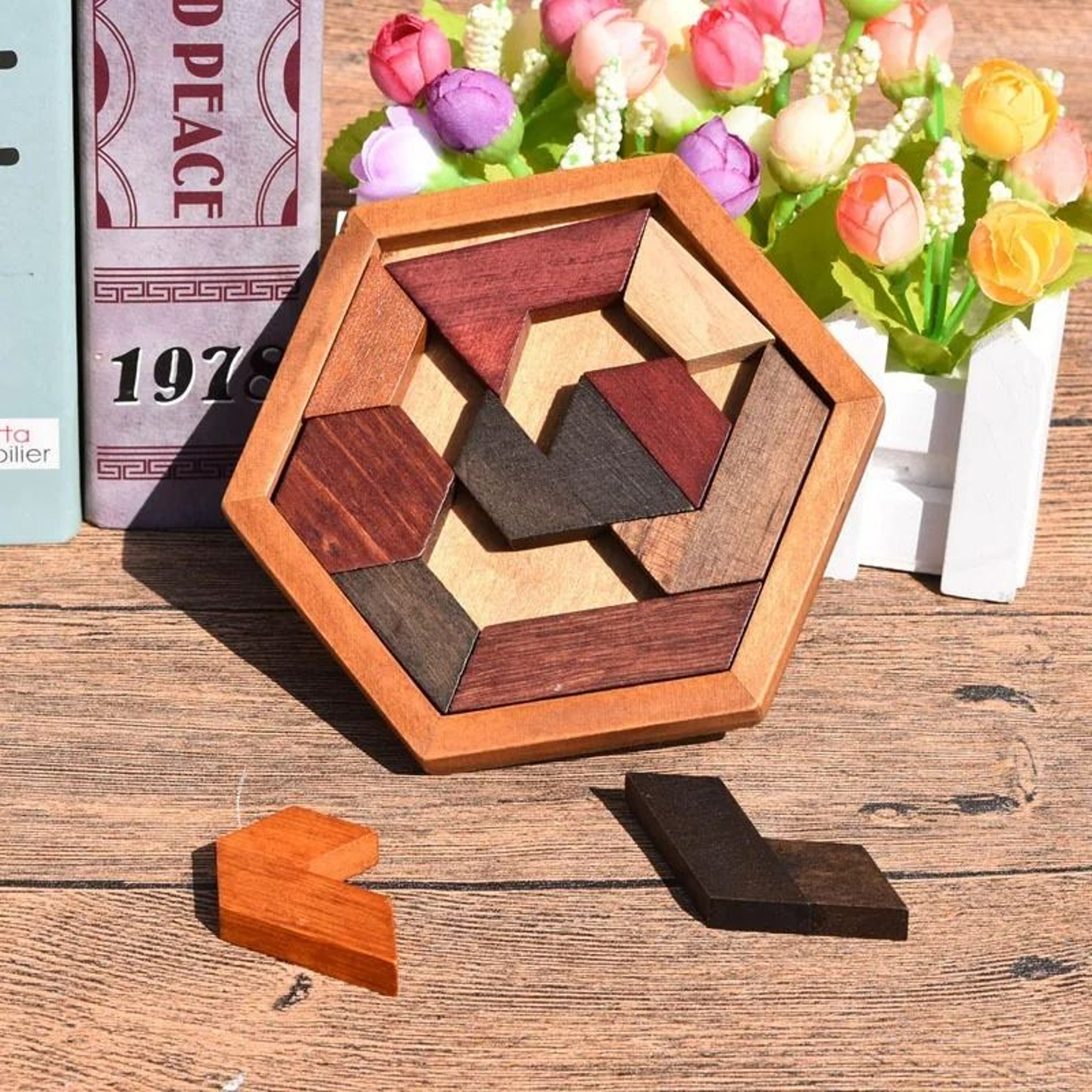 Wooden Geometric Shape Jigsaw And Cognitive Brain Teaser Interface 1