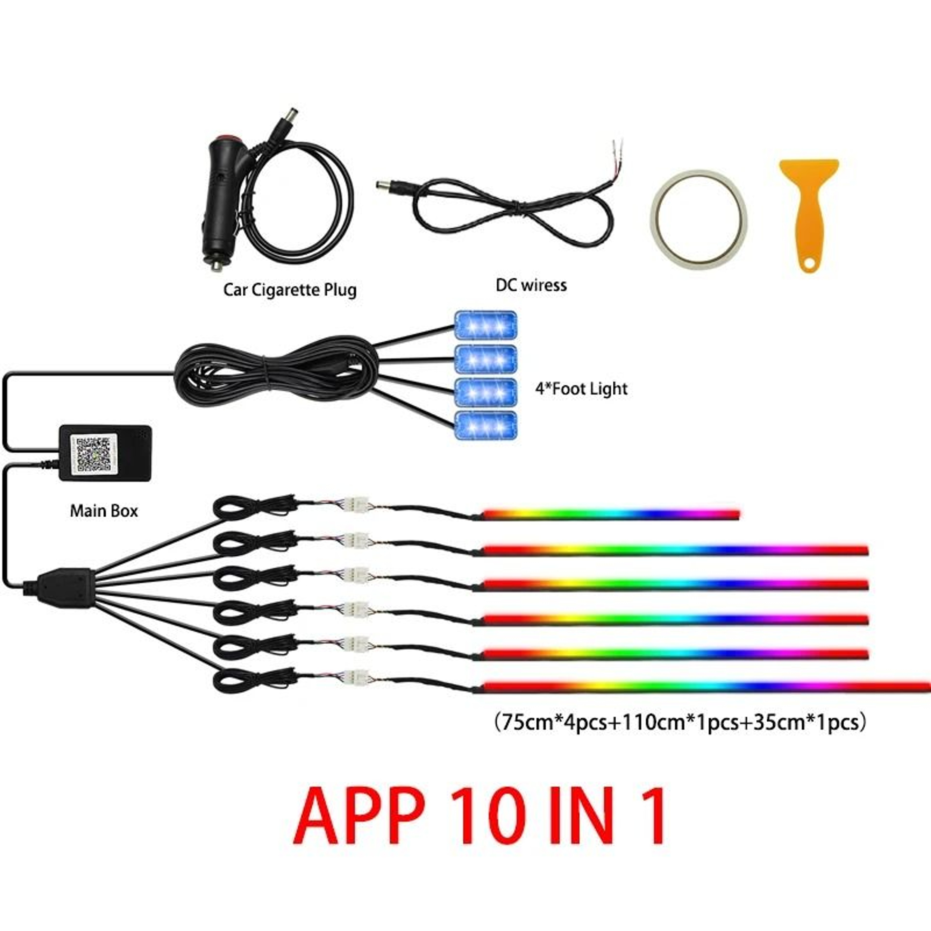 22in1 Symphony RGB Interior Ambient Lighting System 12