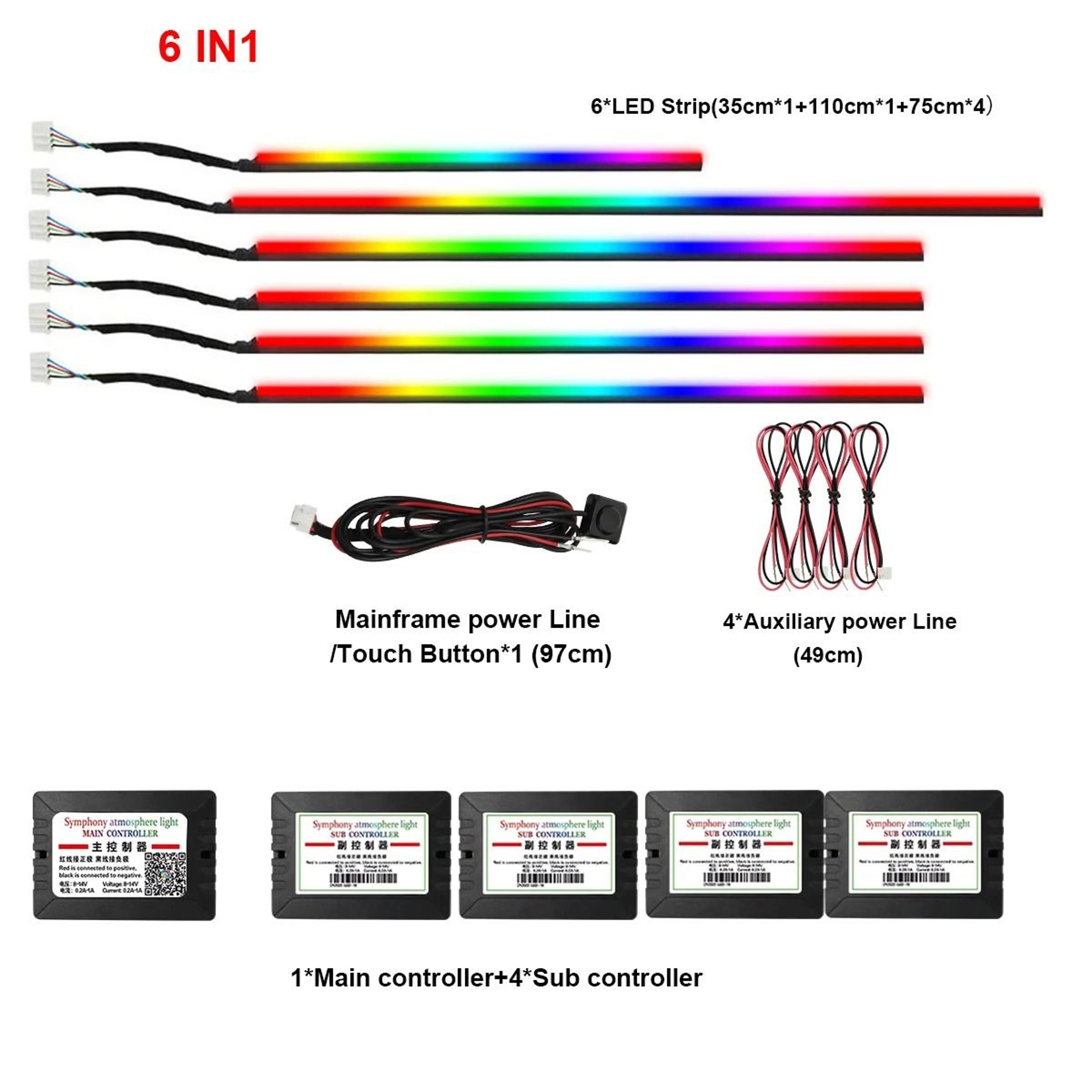 22in1 Symphony RGB Interior Ambient Lighting System 14