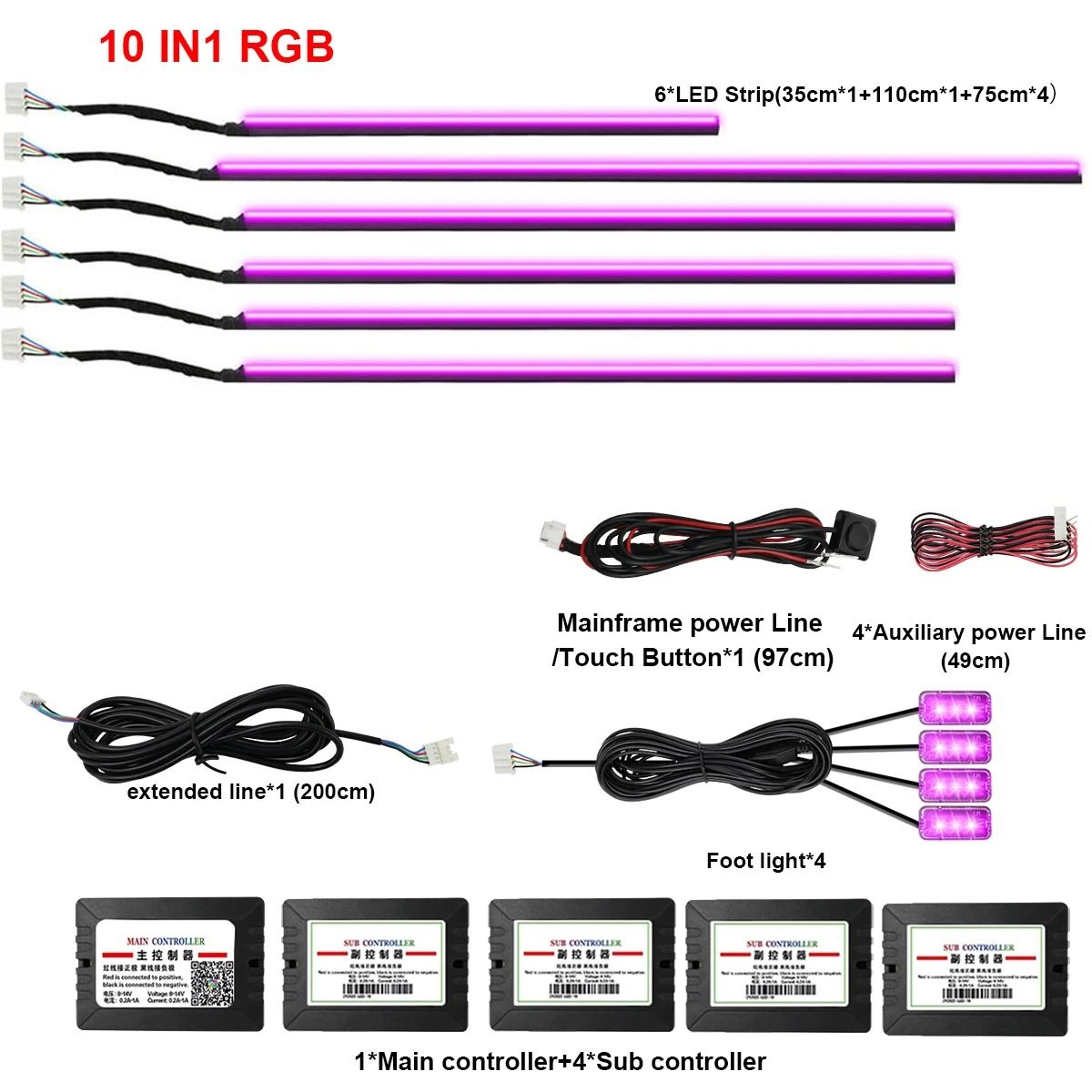 22in1 Symphony RGB Interior Ambient Lighting System 21