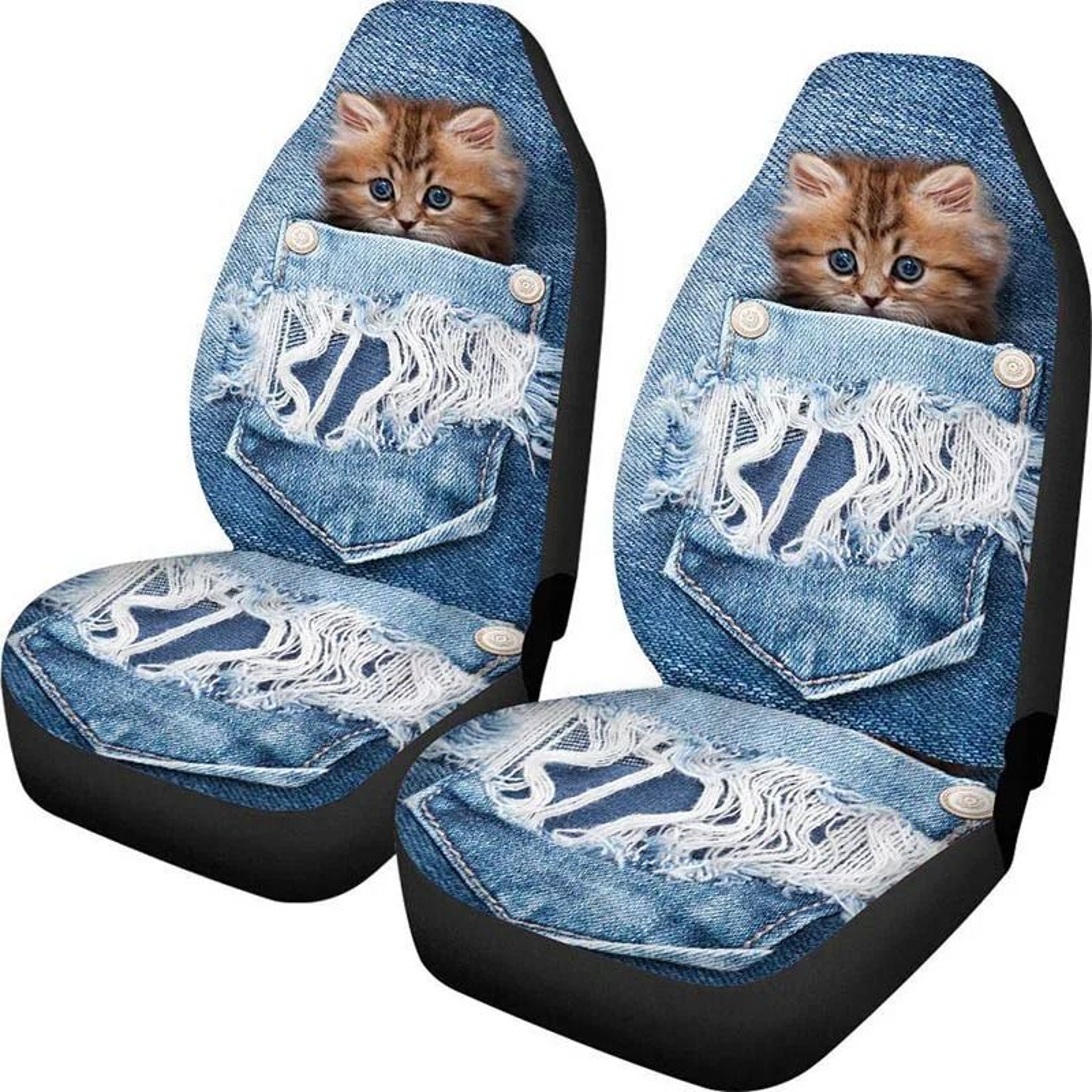 Universal Washable Car Front Seat Protector Set 4
