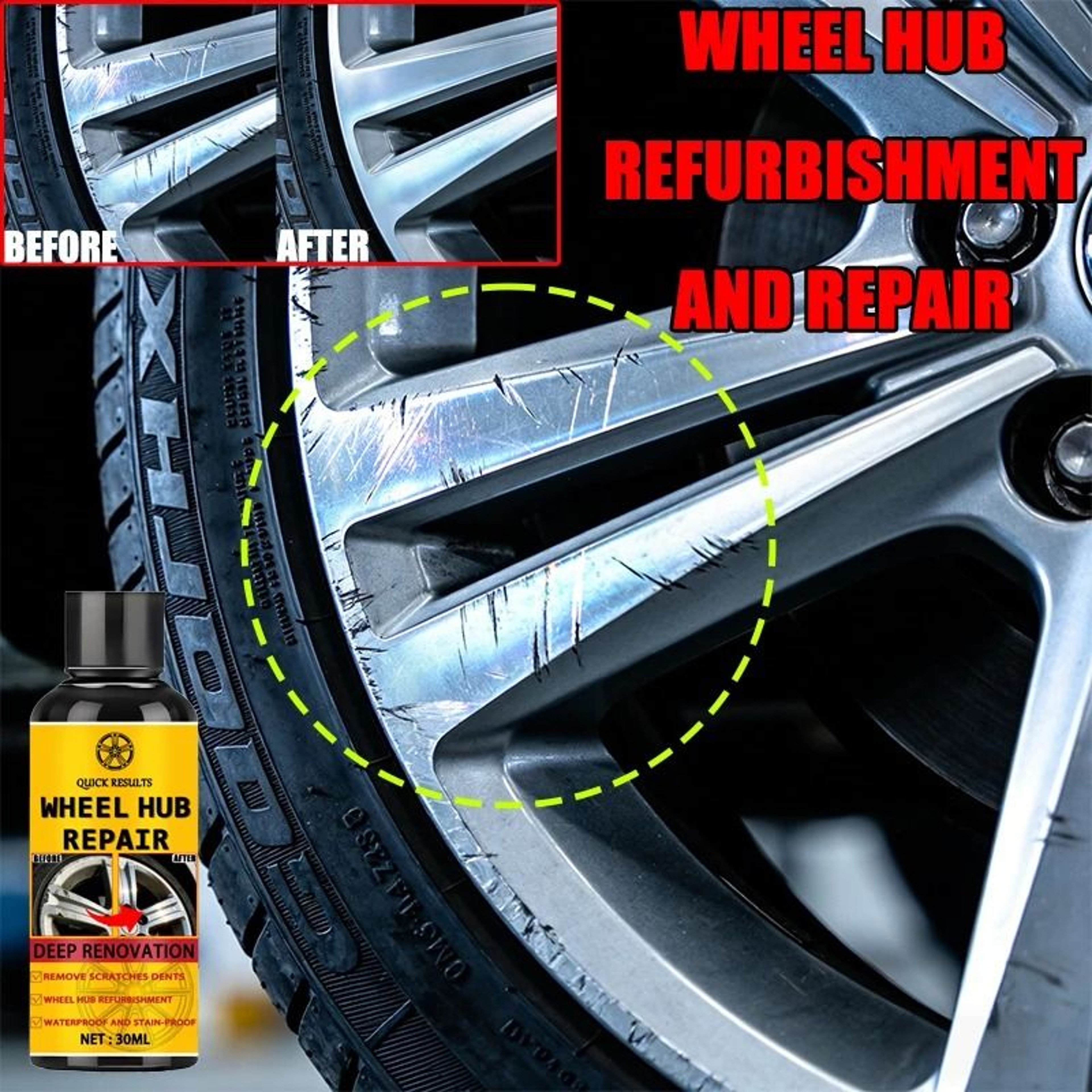 Alloy Wheel Rim Scratch Repair  Reconditioning Paste 0