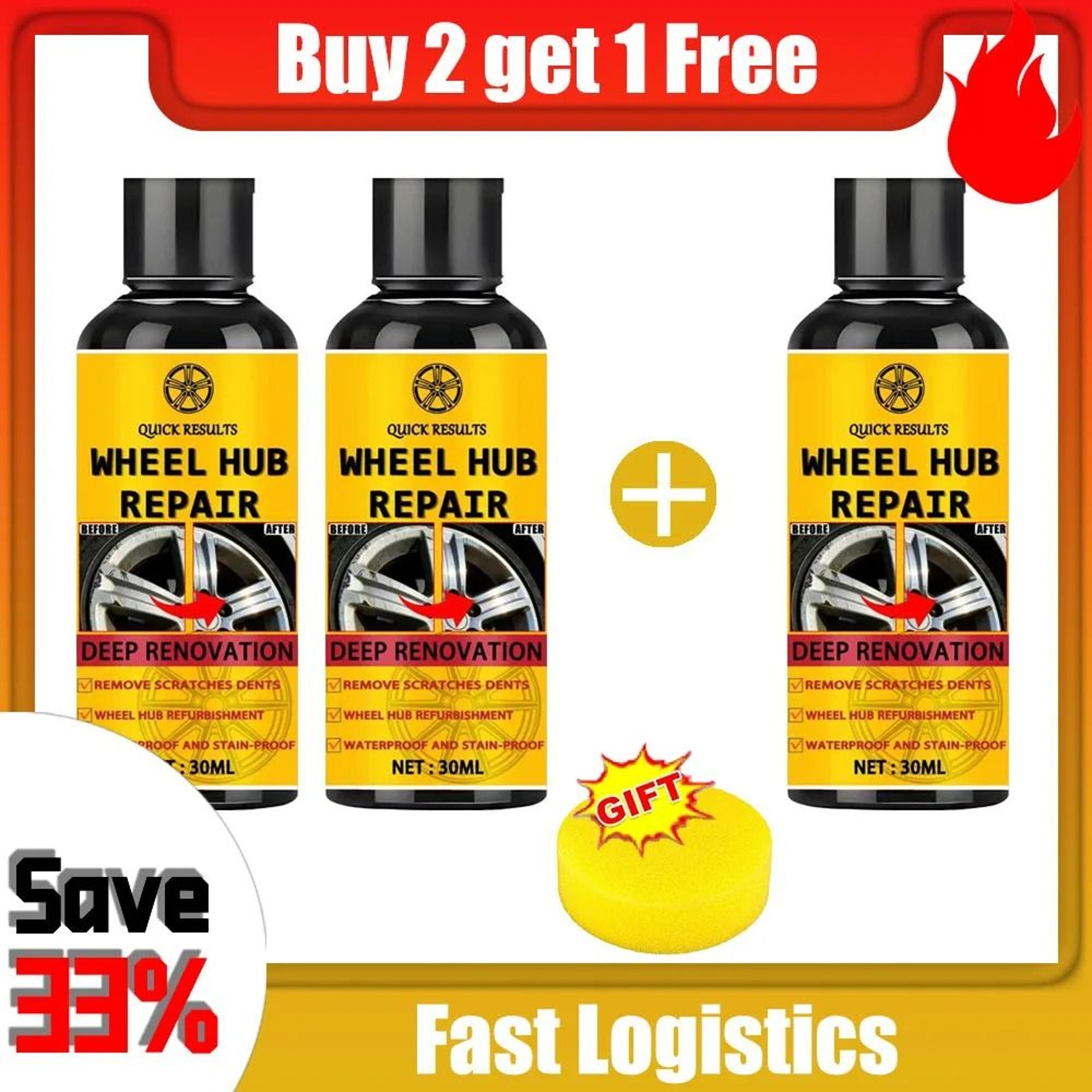 Alloy Wheel Rim Scratch Repair  Reconditioning Paste 7