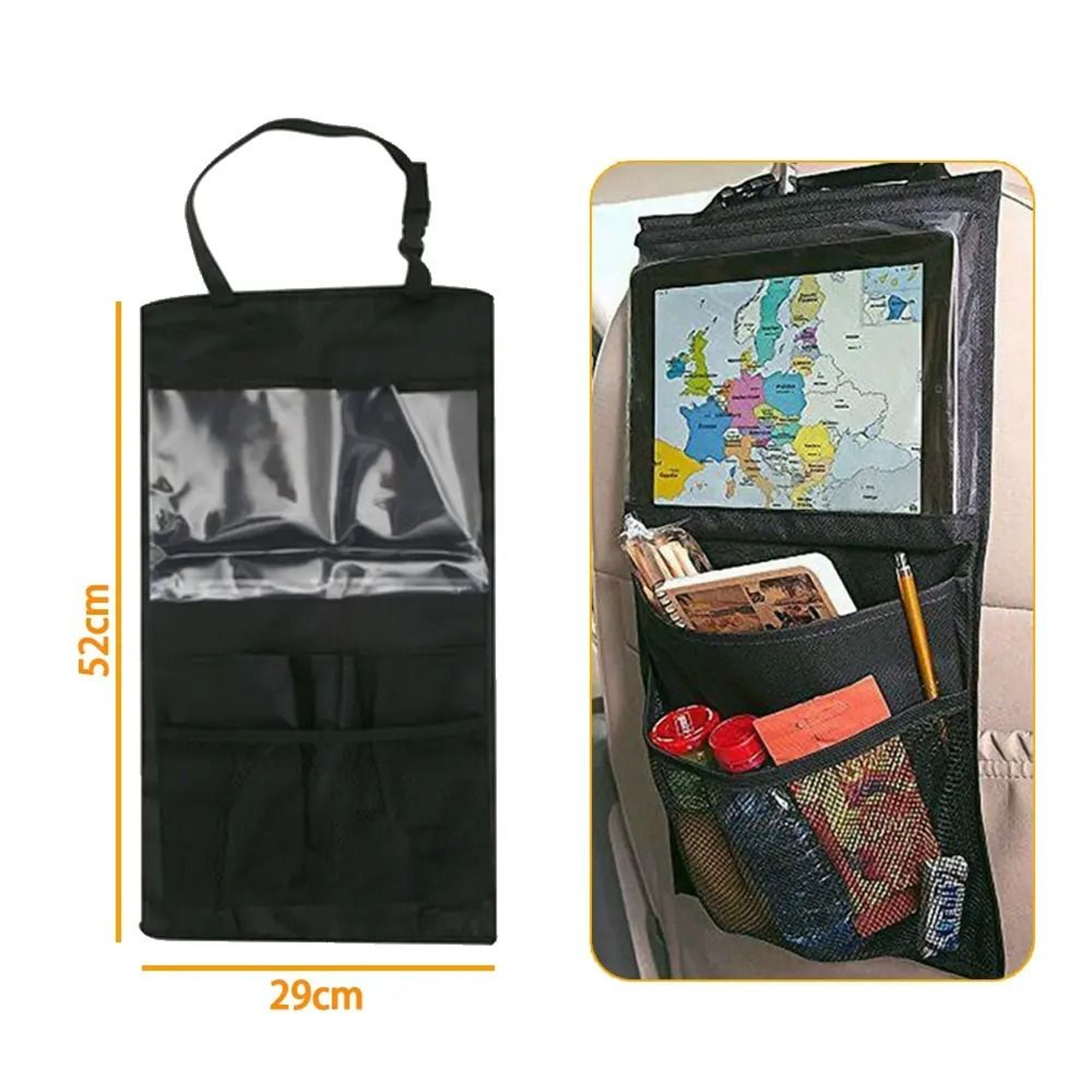 Ultimate Car Backseat Organizer With Touchscreen Tablet Holder 2