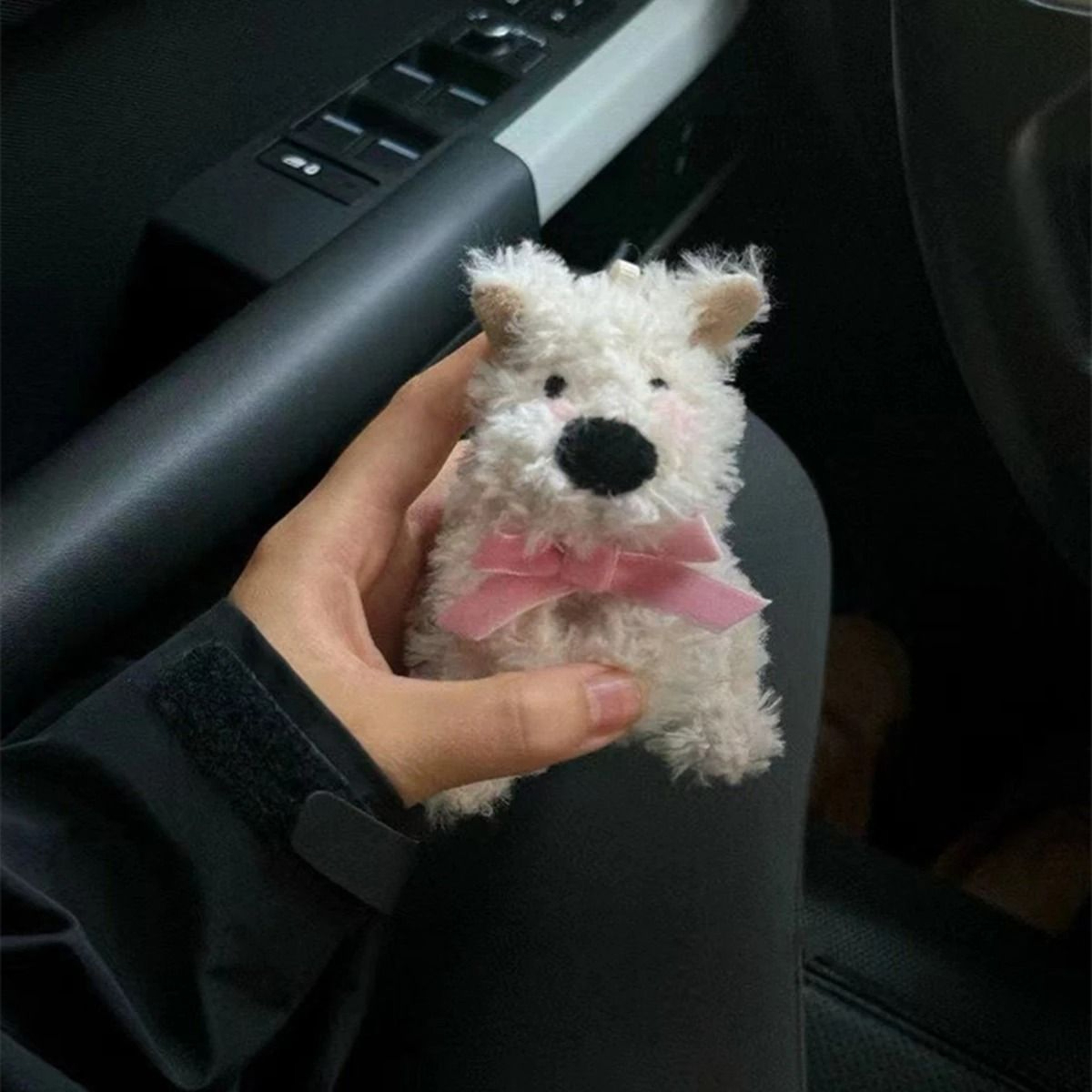 Premium Plush Puppy Steering Column Decor 1