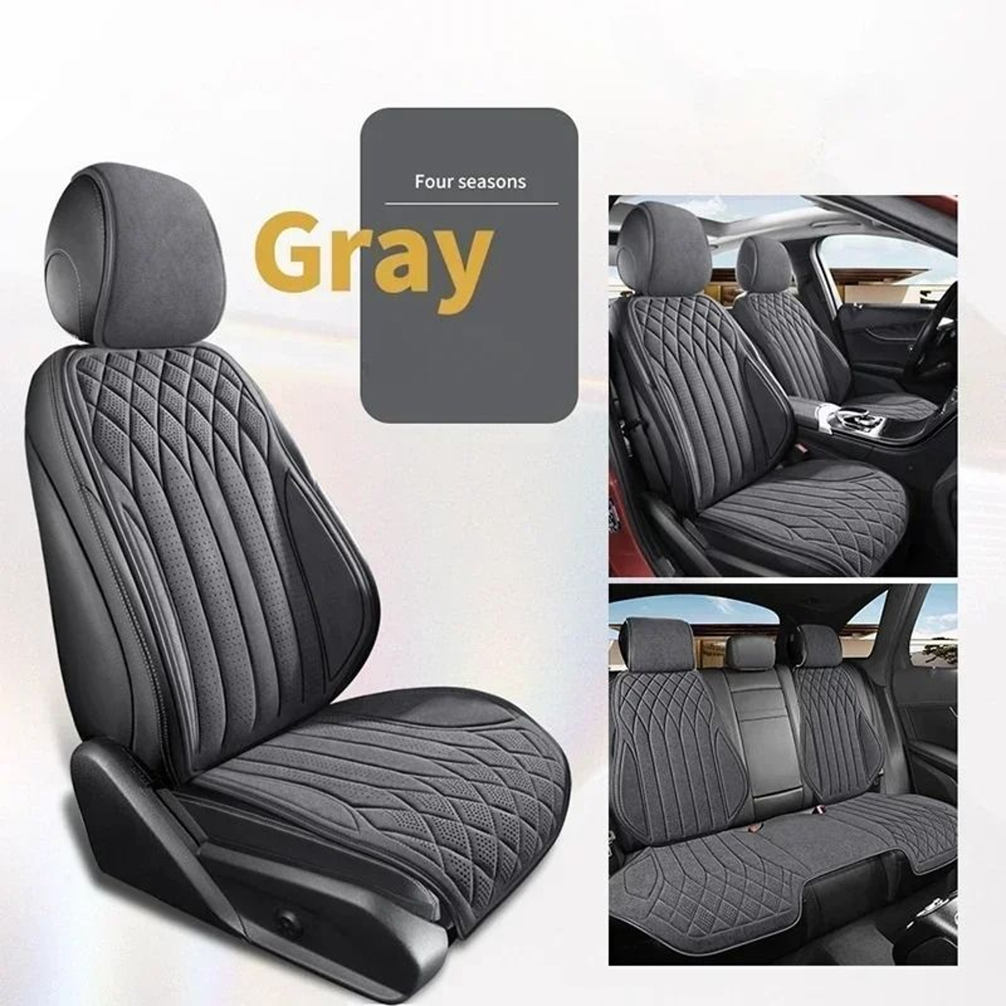 ProBreathable Luxury Perforated Linen Universal Seat Cover System 8