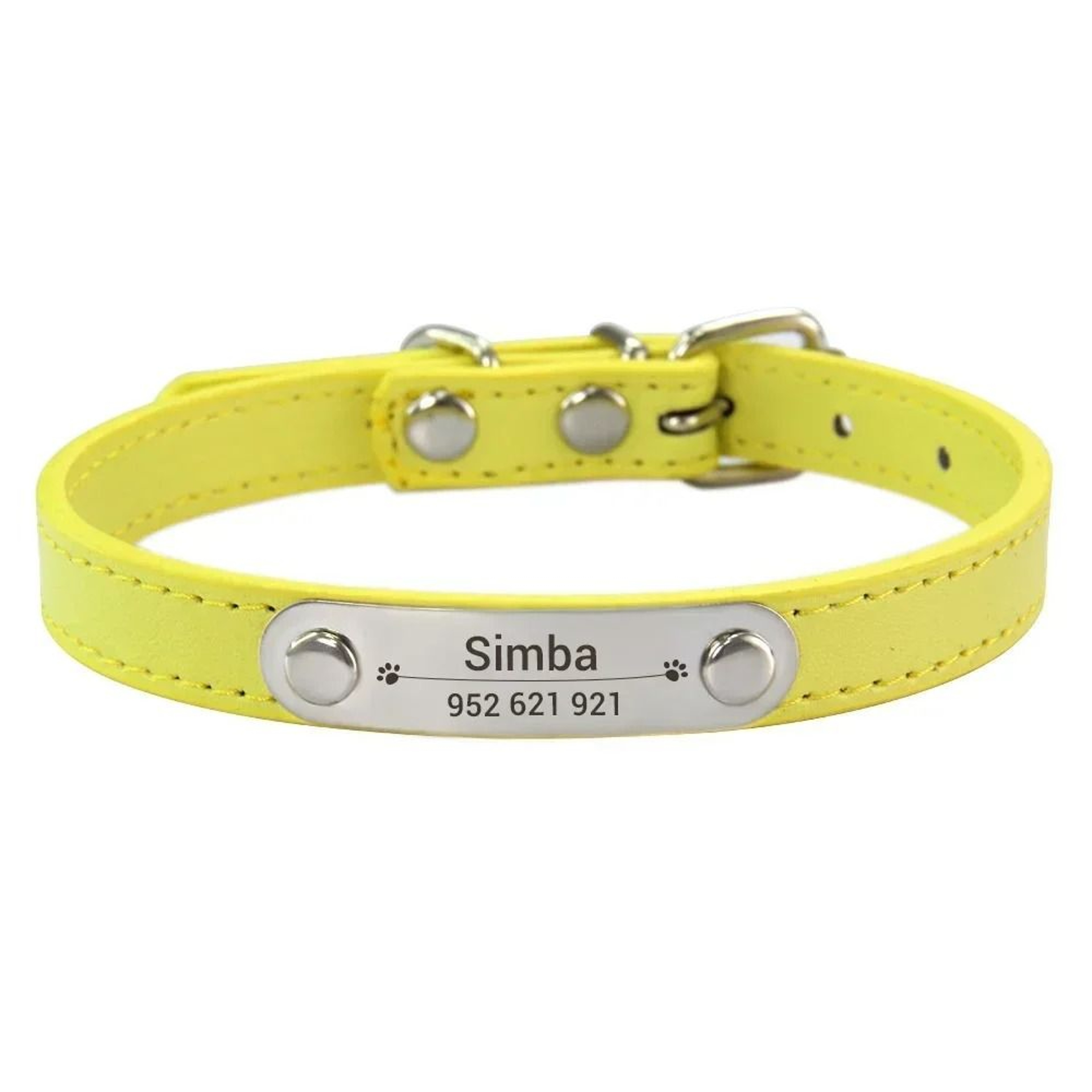 HeritageElite Personalized Vegan Leather Collar 10